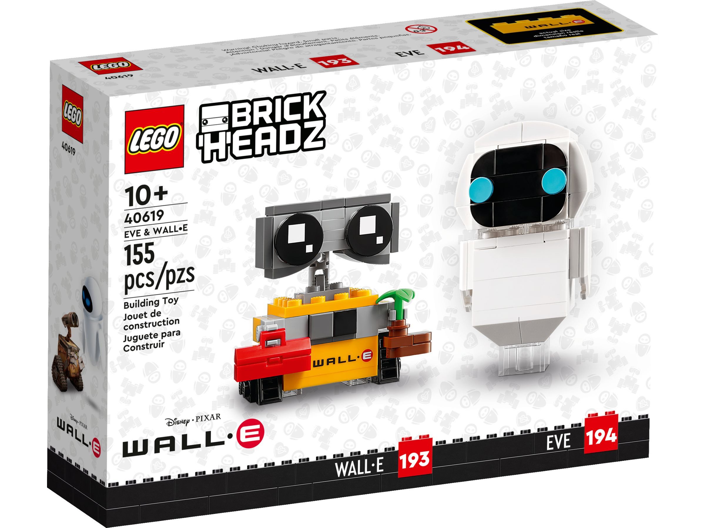LEGO® BrickHeadz EVE und WALL•E - 40619 NEU! Teile 155x Spielbausteine