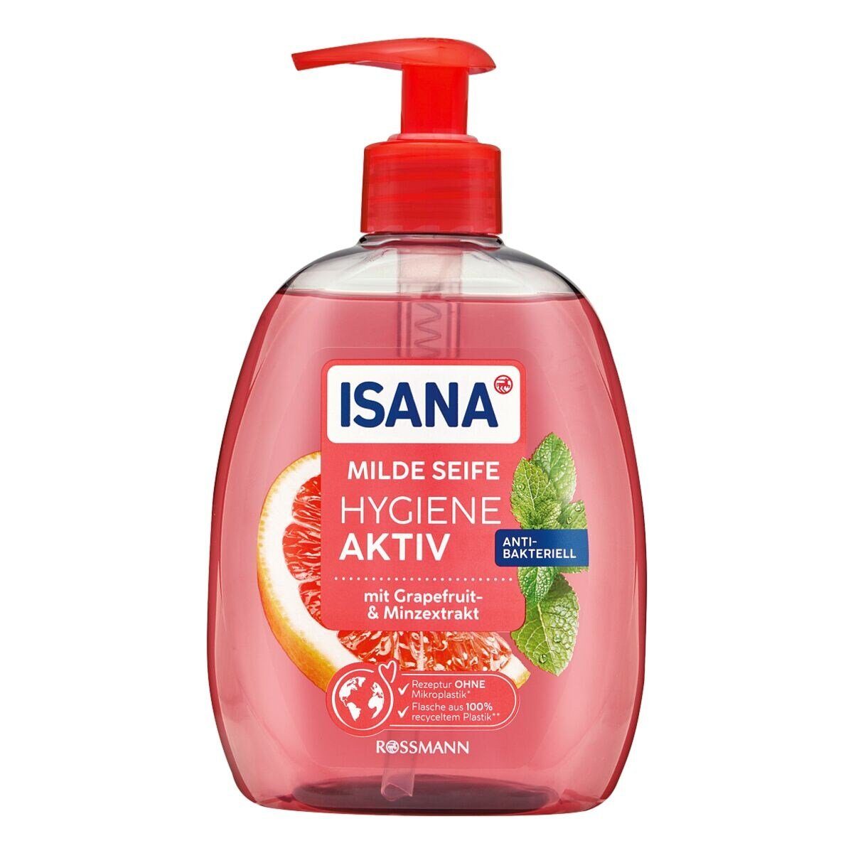 ISANA Flüssigseife Hygiene (Grapefruit Aktiv ml & Minze), 500