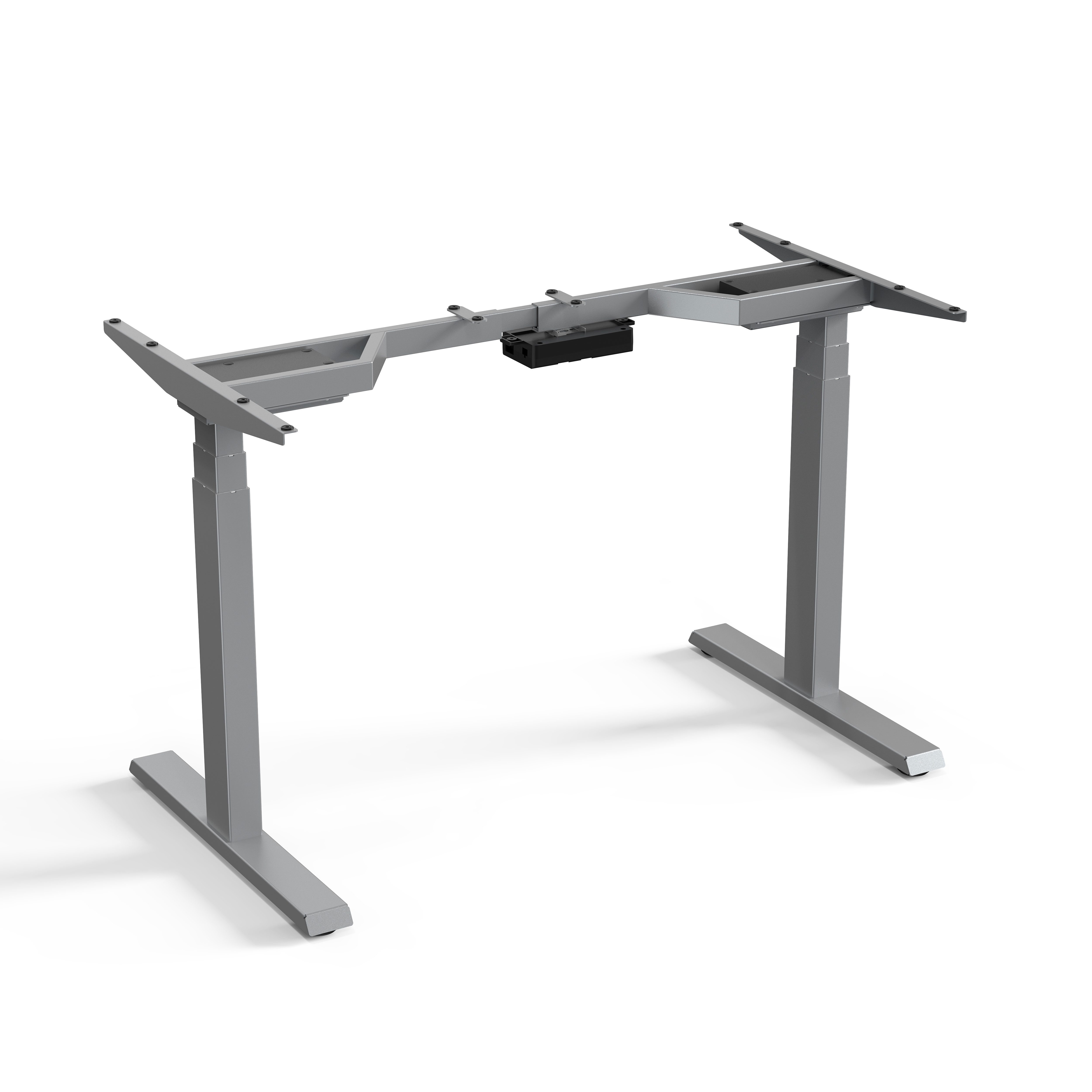 Xantron Tischgestell elektrisch mit 2 Motoren, höhenverstellbar grau, EDS08-G (LED-Display mit 3 Speicherplätzen & Timer), Tragkraft 125kg, Hubgeschwindigkeit 38mm/s