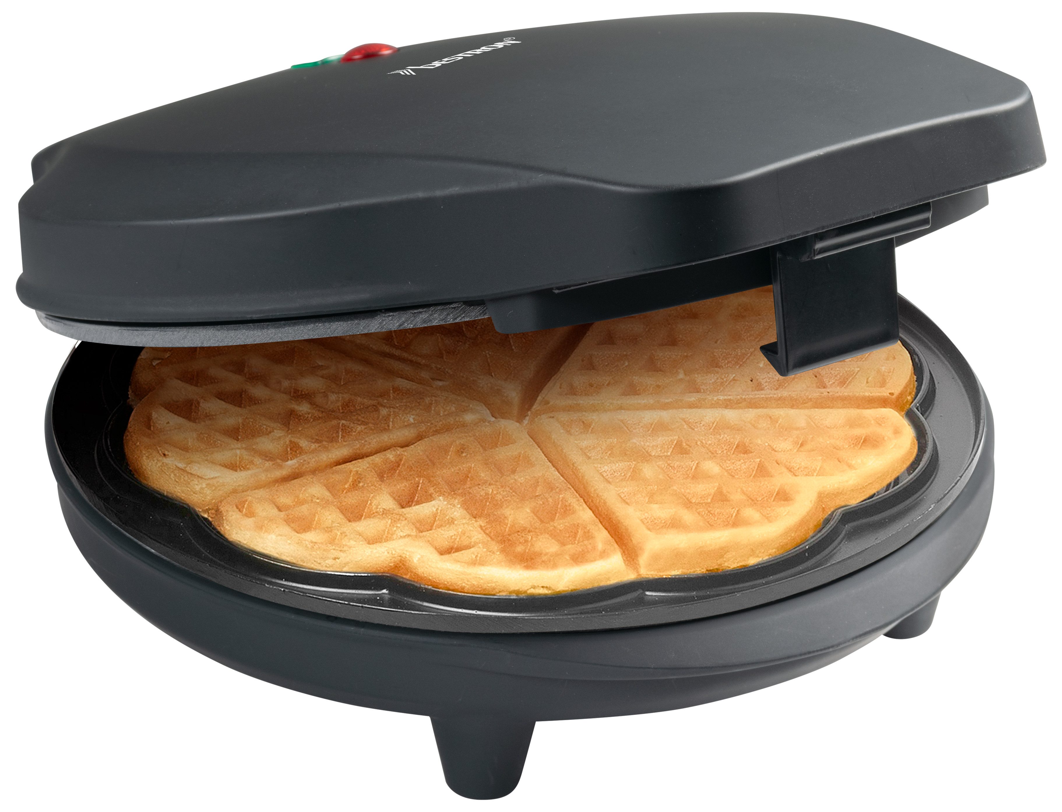 bestron Waffeleisen ASW217, 700 W, mit Backampel