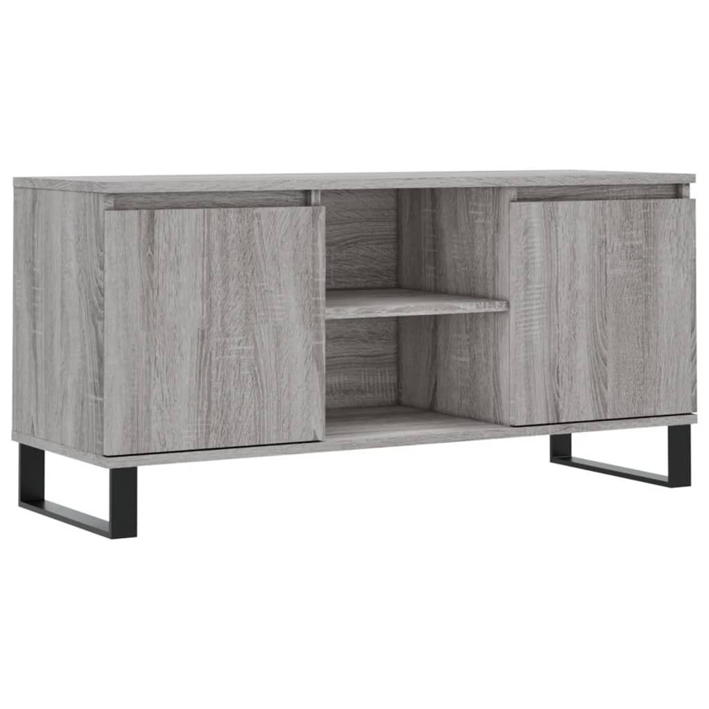 Grau cm Holzwerkstoff TV-Schrank Sonoma furnicato 104x35x50