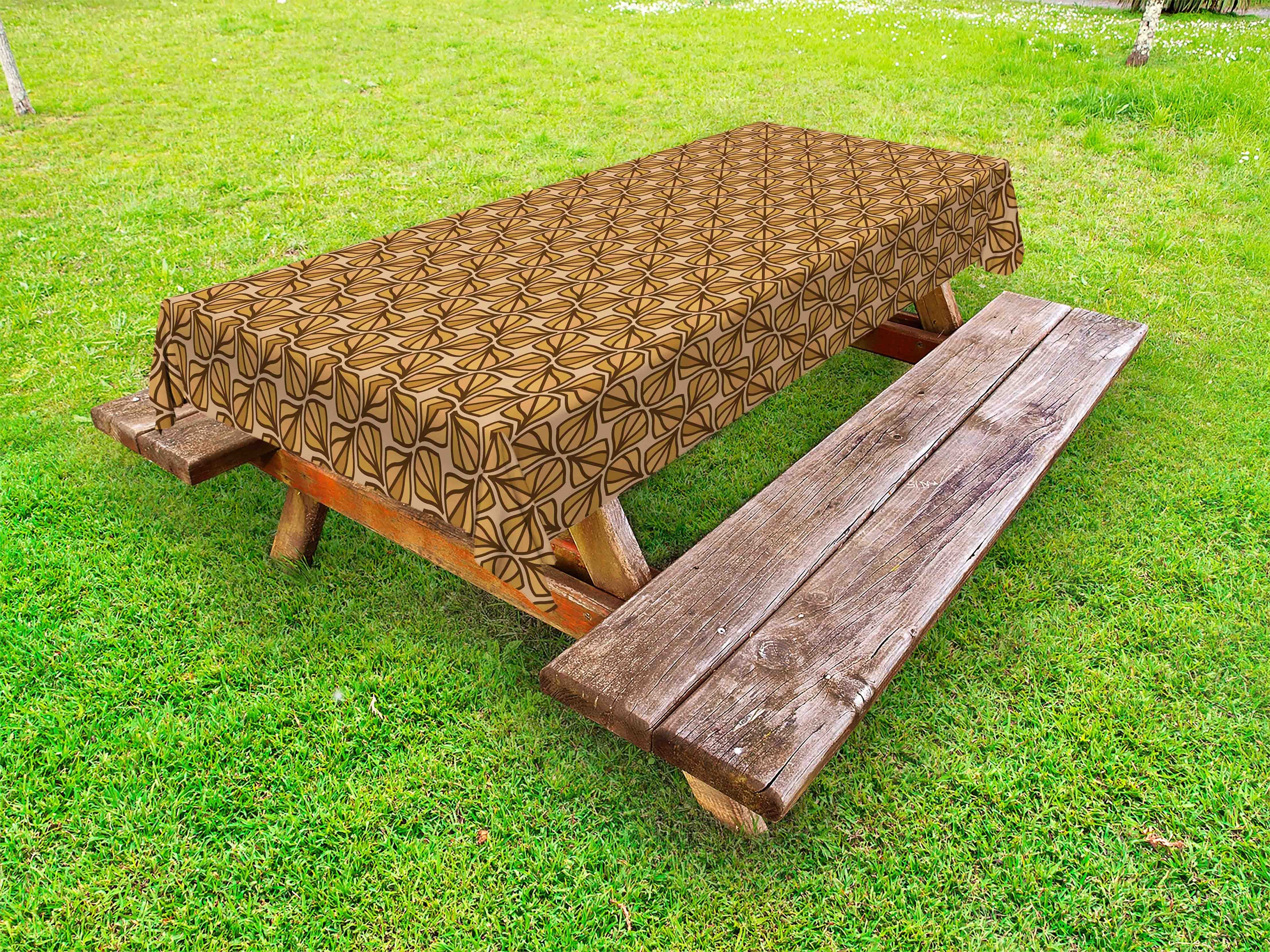 Blattformen Tischdecke Abakuhaus Einfach Weinlese-Herbst waschbare dekorative Picknick-Tischdecke,