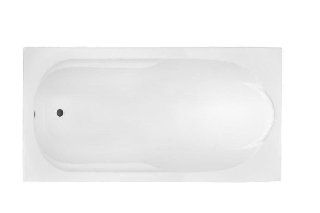 Xlmoebel Badewanne Rechteckige Acrylbadewanne mit Duschabtrennung, (1-tlg), Hergestellt in Europa
