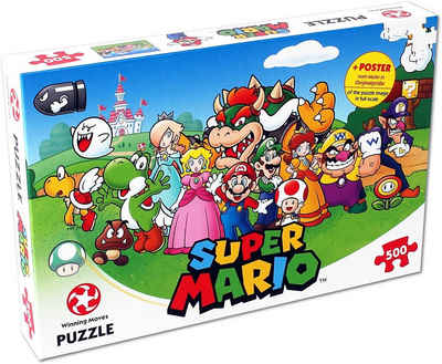 Winning Moves Puzzle Puzzle Super Mario - Mario and Friends (500 Teile), 500 Puzzleteile