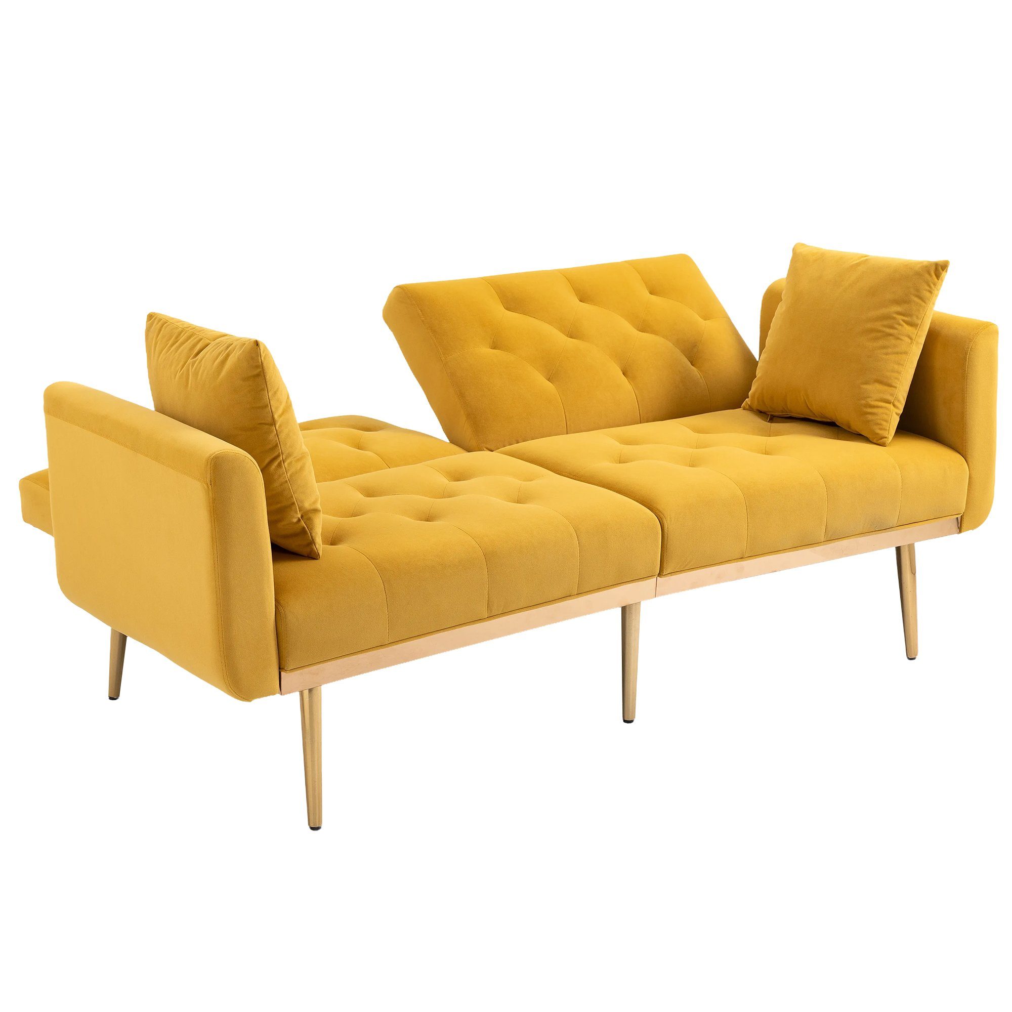 Ulife Gelb 4-Metallfüßen Sofa mit