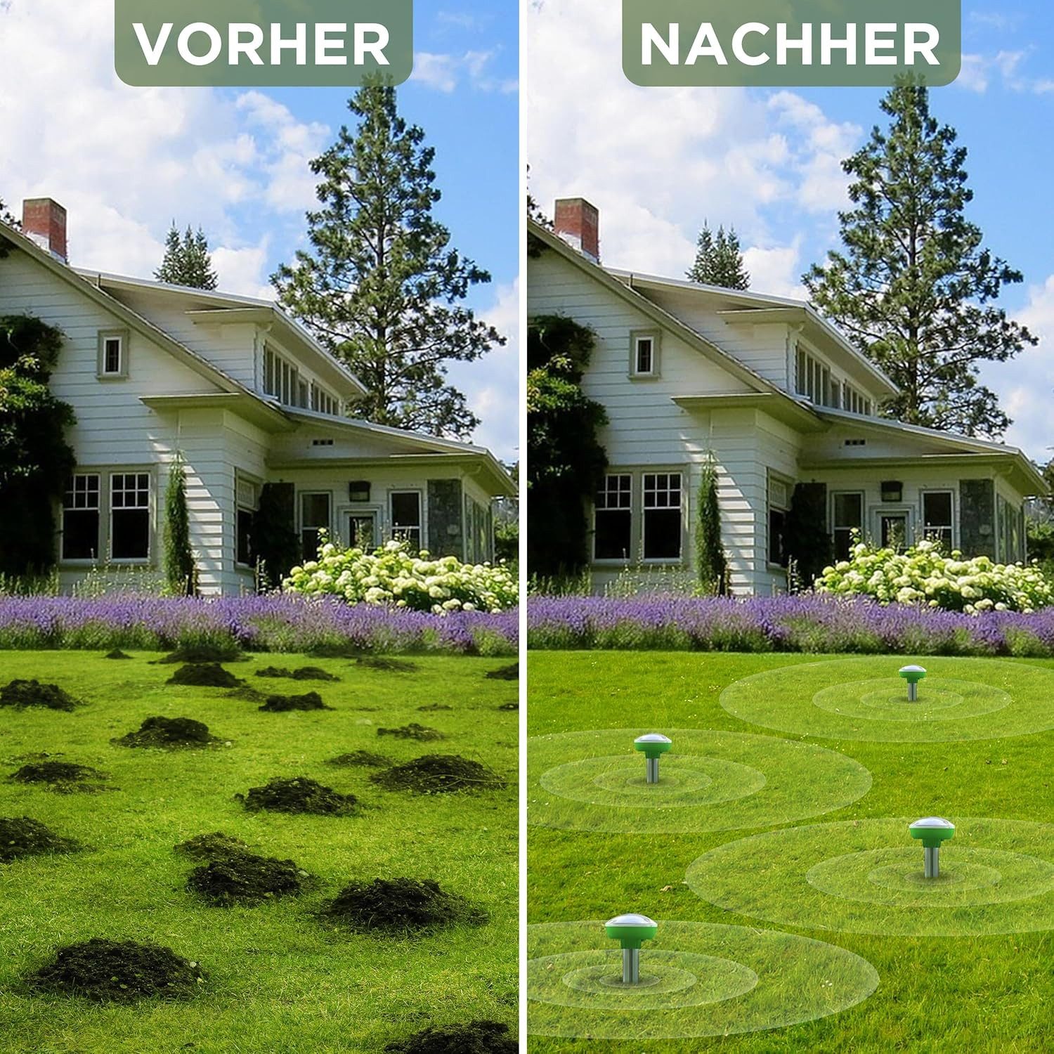 ISOTRONIC Vibrations-Tierabwehr Solar Maulwurfvertreiber, 1-tlg.