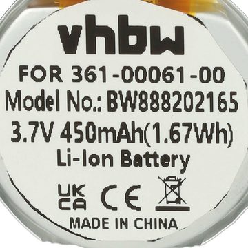 vhbw kompatibel mit Garmin Tactix Charlie, Tactix Delta Akku Li-Ion 450 mAh (3,7 V)