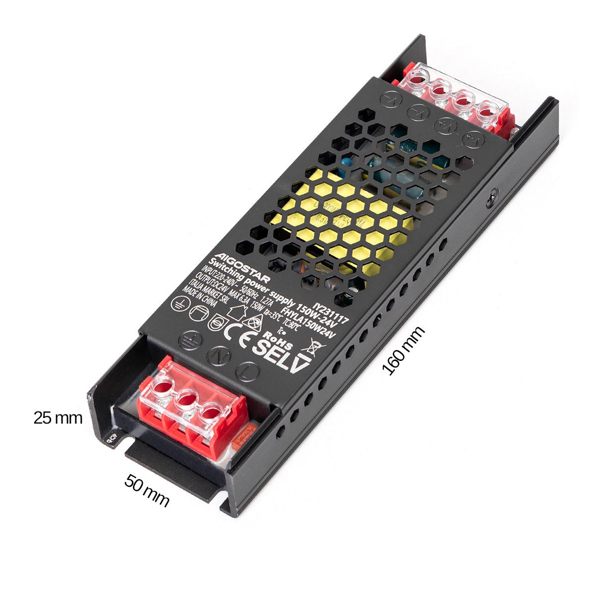 Aigostar 24 Volt LED Trafo Netzteile Transformator Trafo 60w bis 220w für LED LED Trafo (150w, 160 x 50 x 25 mm (LxBxH)