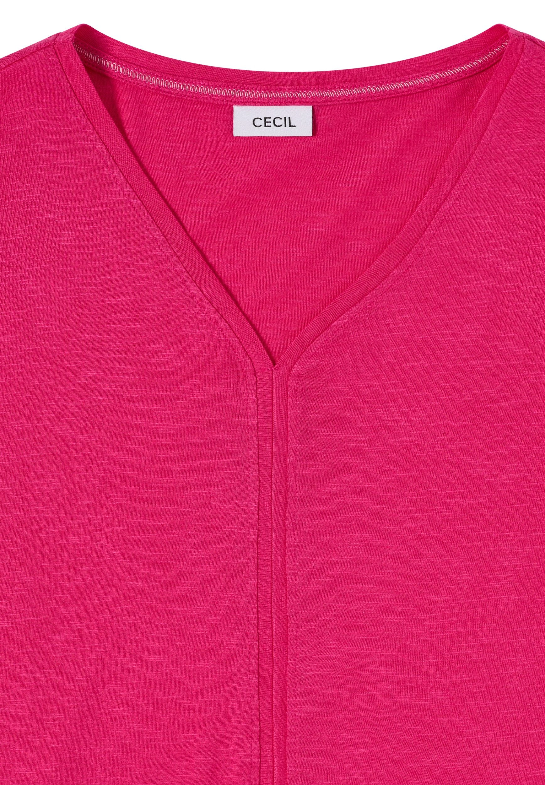 CECIL Kurzarmshirt Solid V-Neck Tunic günstig online kaufen
