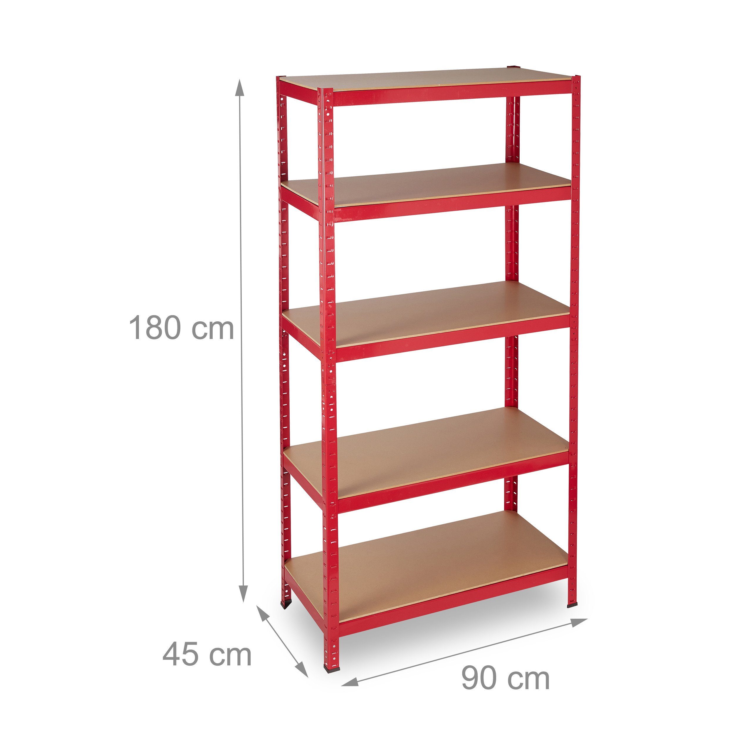 relaxdays Schwerlastregal kg rot 2 Schwerlastregal 1325 x