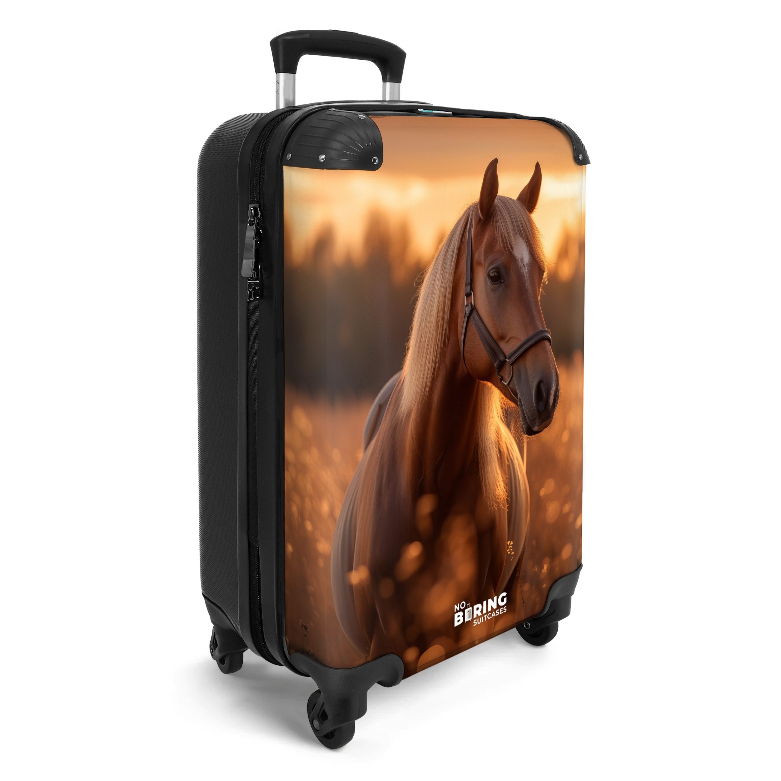 NoBoringSuitcases.com© Hartschalen-Trolley Braunes Pferd auf der günstig online kaufen