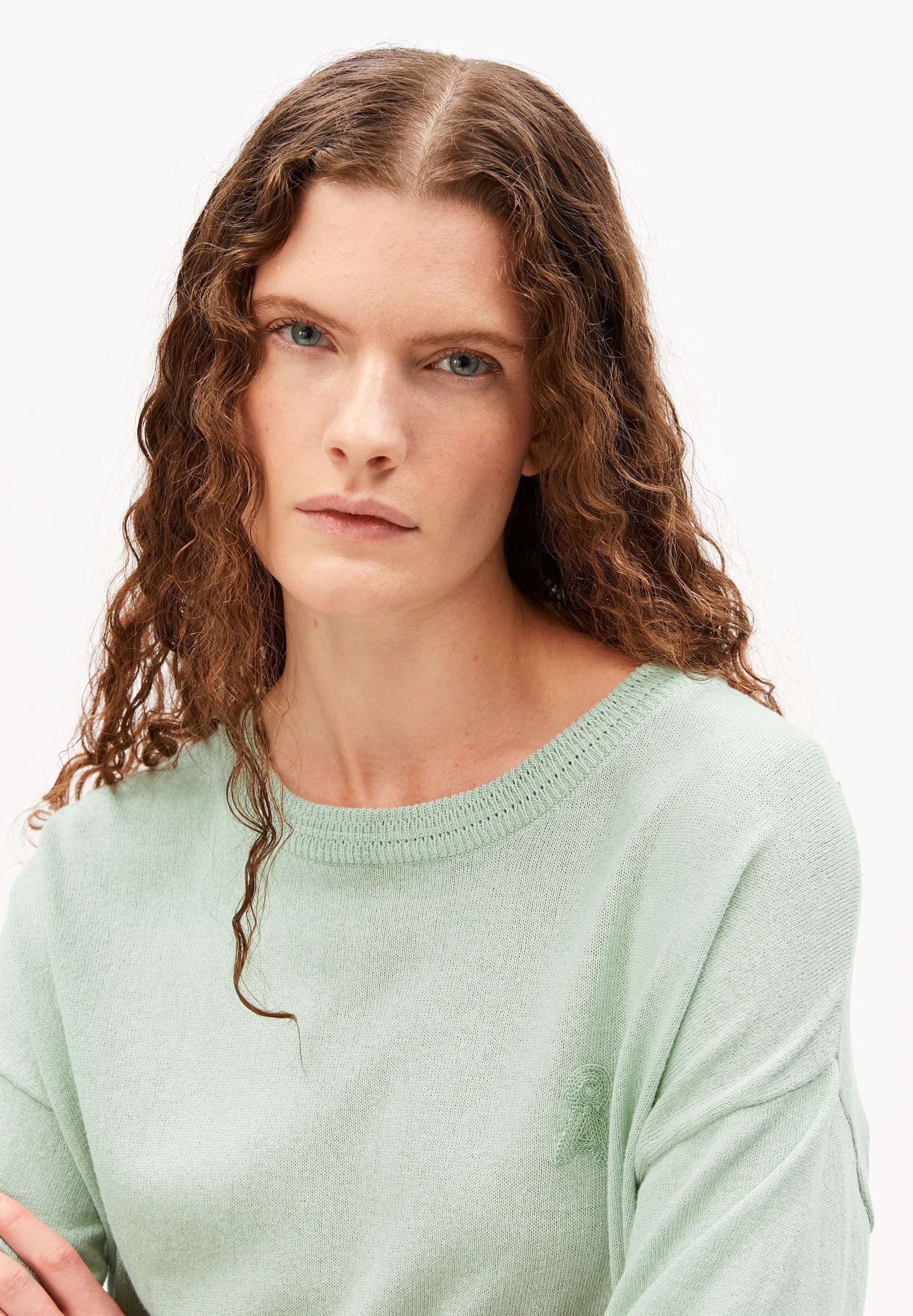 Armedangels T-Shirt LINO BLEND Strickshirt aus Leinen-Mix Relaxed Fit