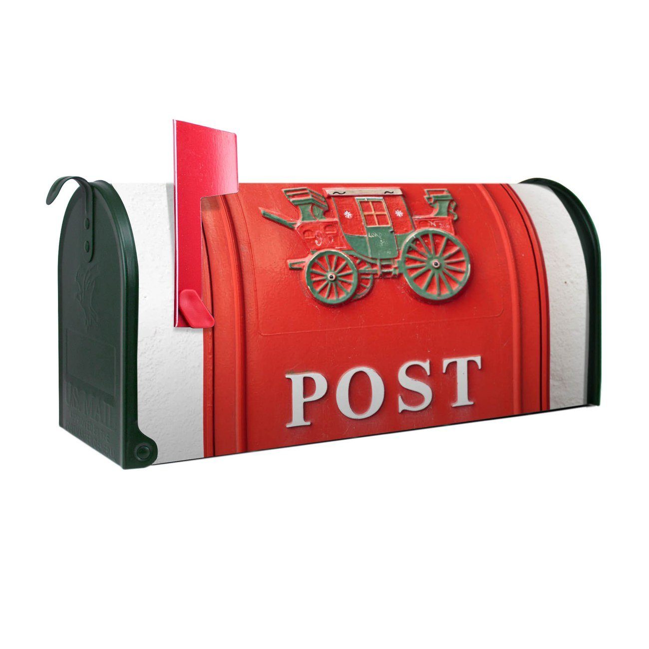 banjado Amerikanischer Briefkasten Mailbox Postkasten Nostalgie (Amerikanischer Briefkasten, original aus Mississippi USA), 22 x 17 x 51 cm grün