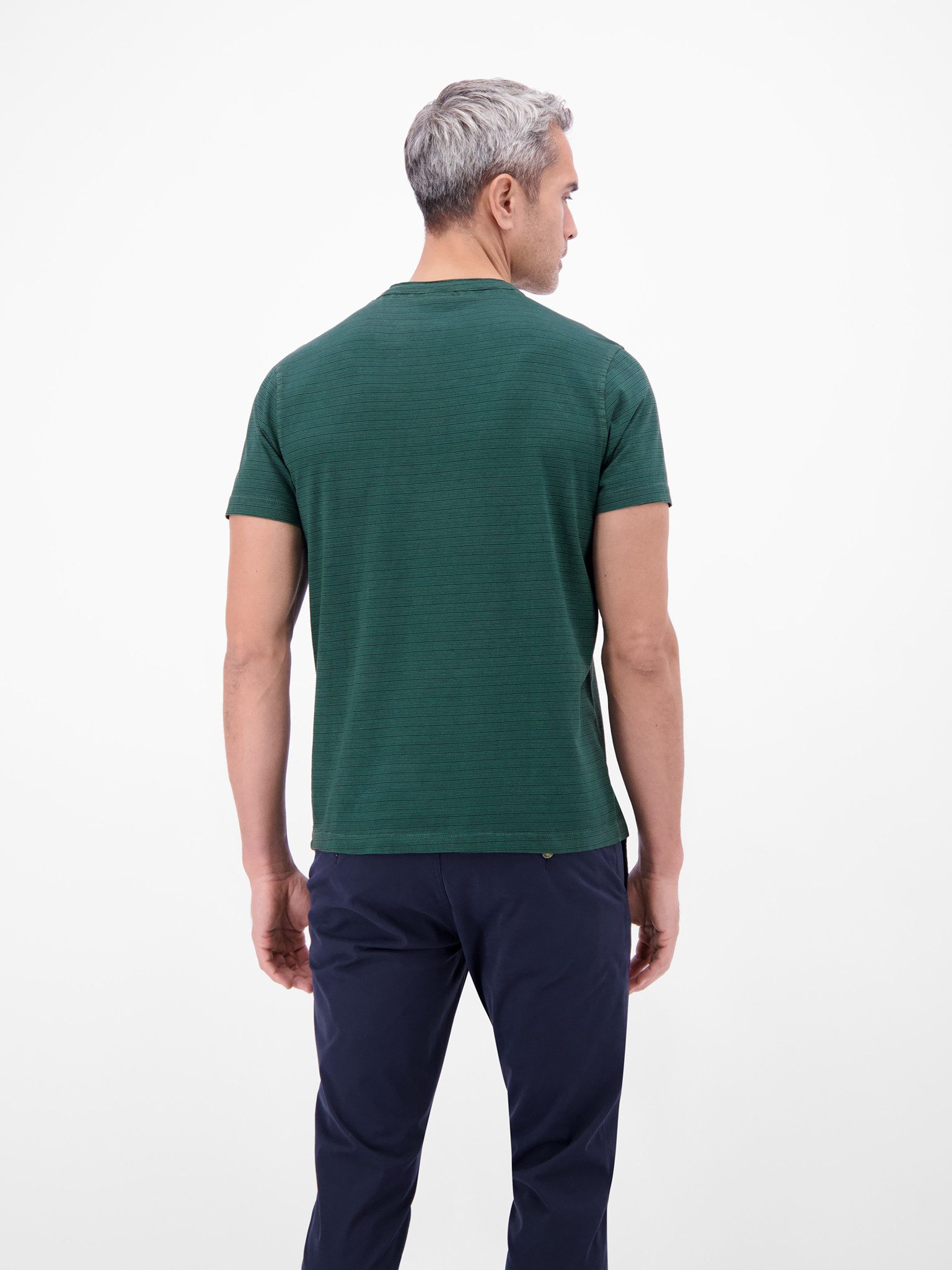 LERROS Kurzarmshirt mit Serafino-Kragen
