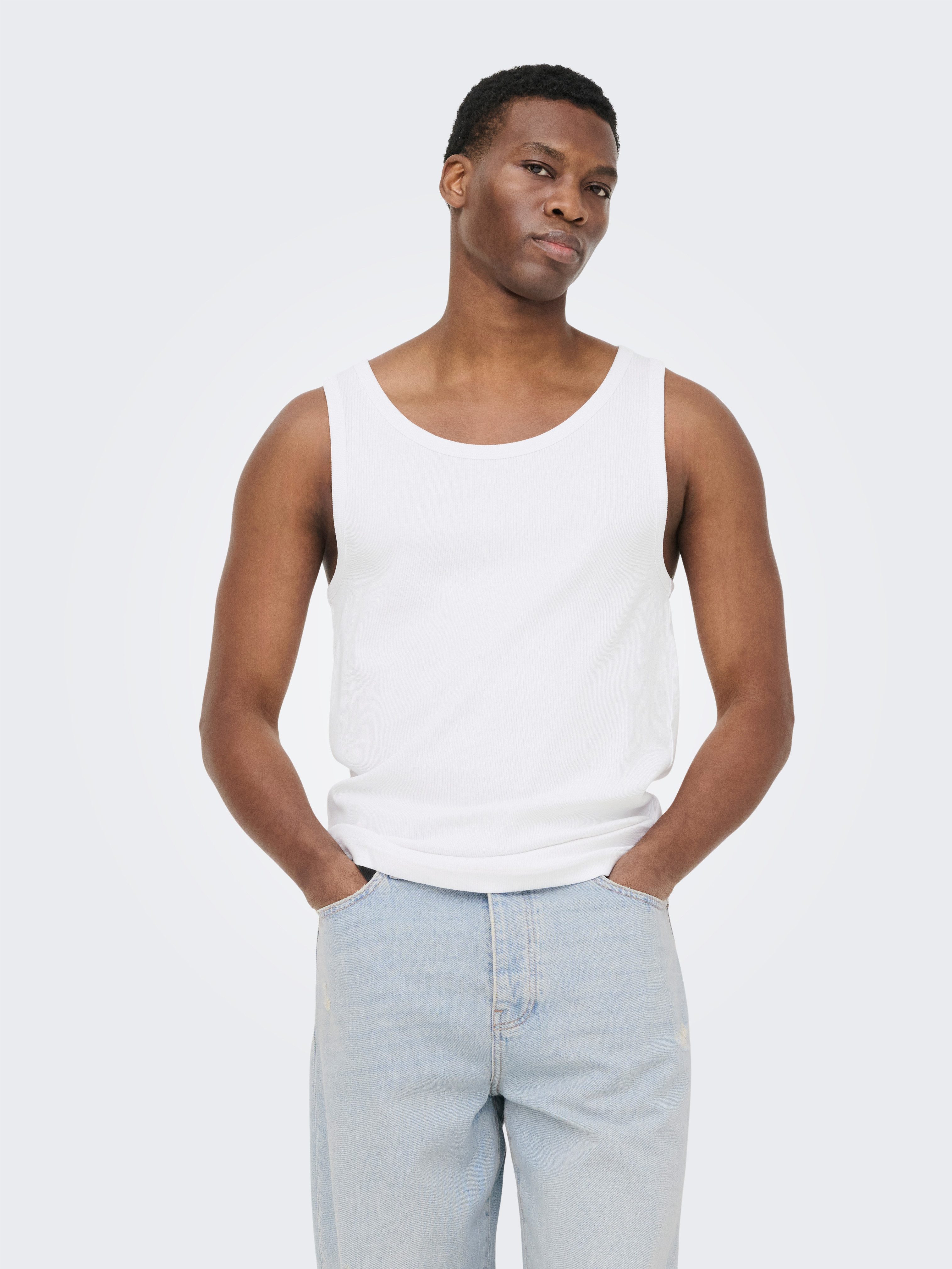 ONLY & SONS Rundhalsshirt ONSTANNER REG SL TANK TOP NOOS