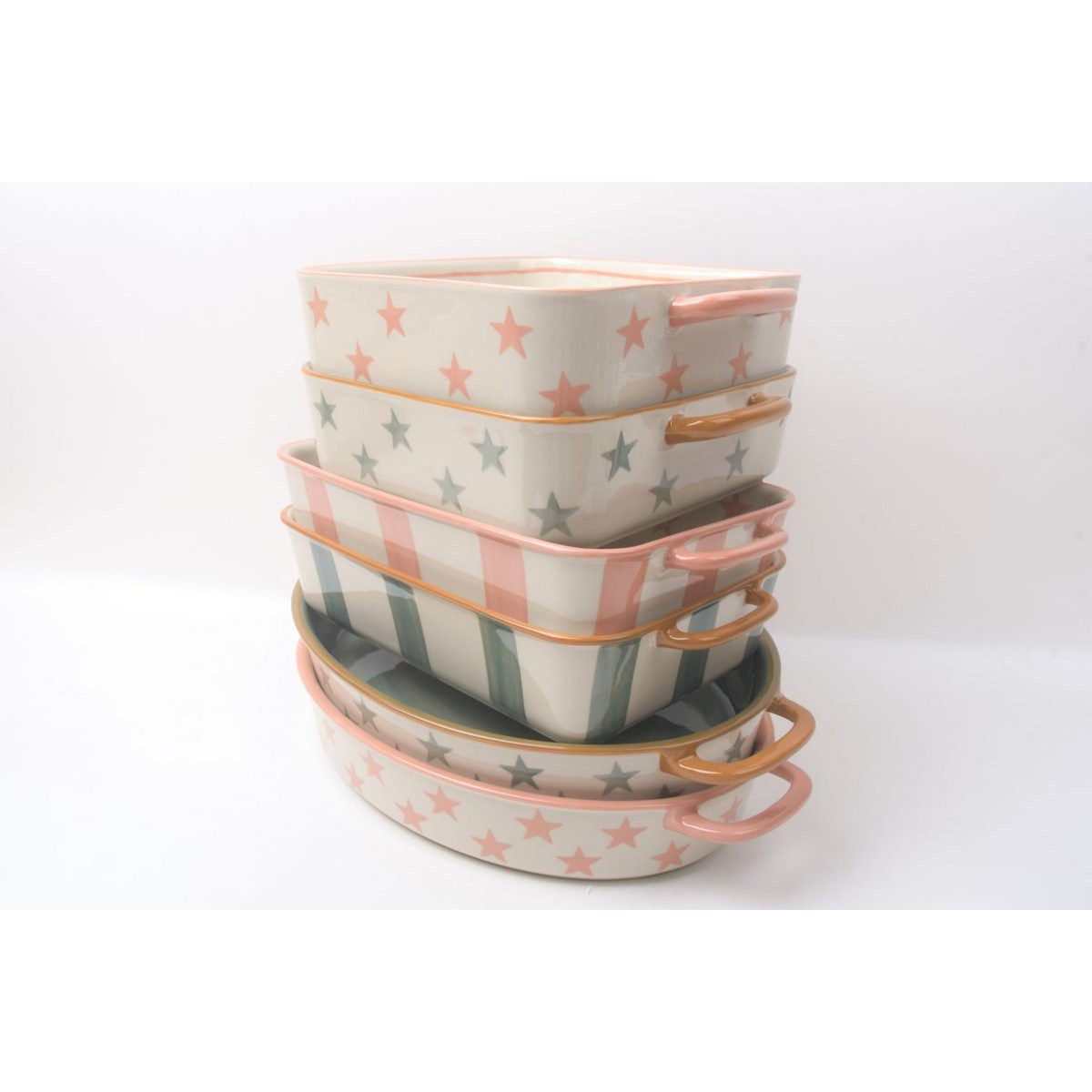 Isabelle Rose Auflaufform Isabelle Rose Auflaufform aus Keramik mit Sternen 26,2x20,8x6,4