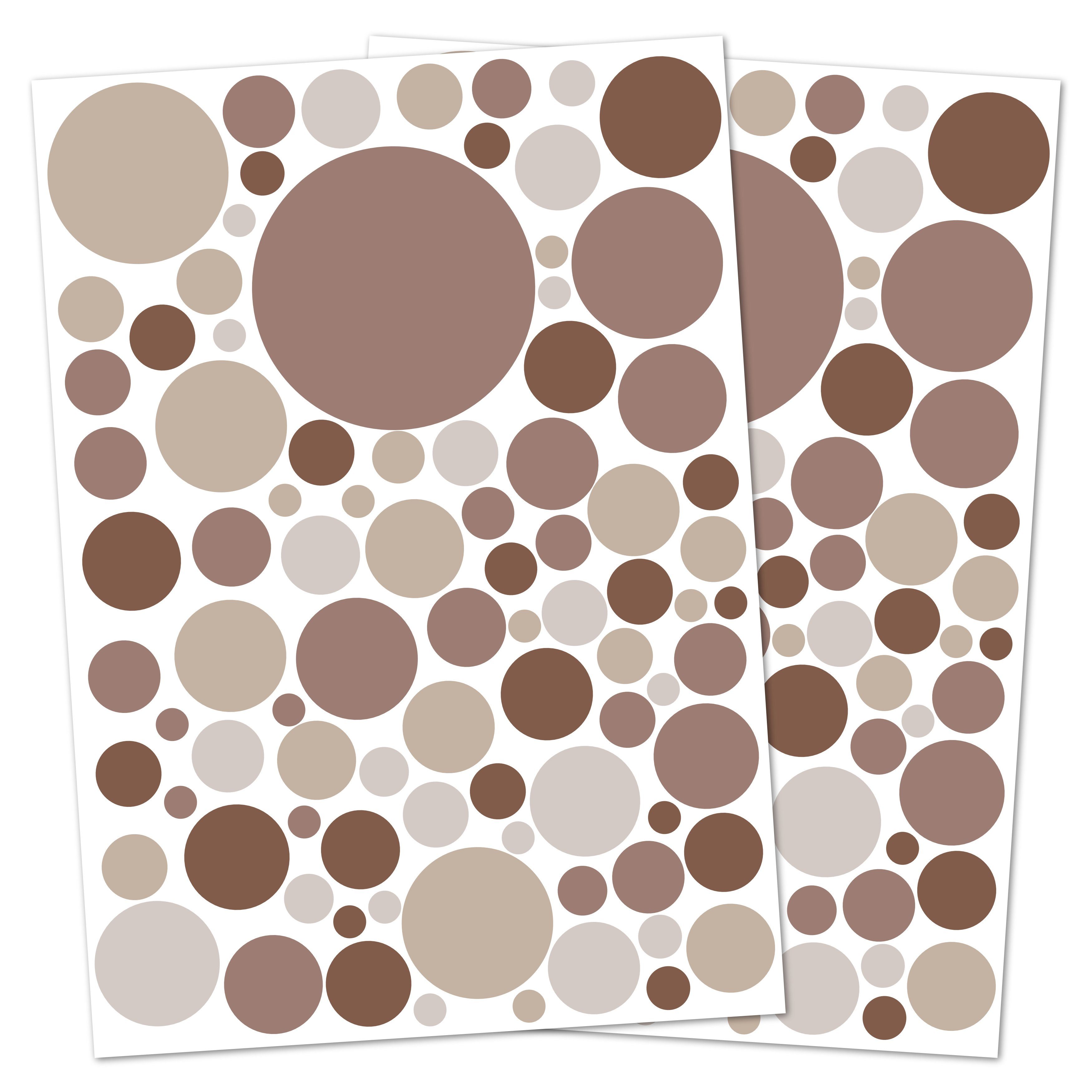 PUNALU Wandtattoo Kreis Set 176 Stück Wandtattoo Babyzimmer Kinderzimmer Kr günstig online kaufen