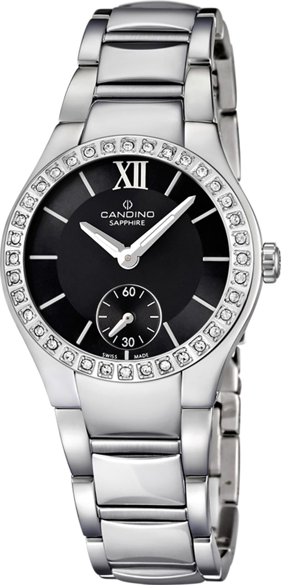 Candino Quarzuhr Candino Damen Uhr Quarzwerk C4537/2, Damen Armbanduhr rund, Edelstahlarmband silber, Luxus