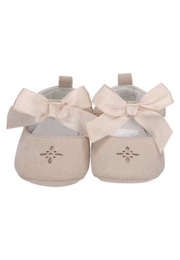 Sterntaler® Babyballerina Schleife Krabbelschuh (1-tlg., Baby Hausschuhe mit Satinschleife, Babyschuhe weich) Krabbelschuhe Baby mit rutschfester Sohle, Babyschuh aus Canvas