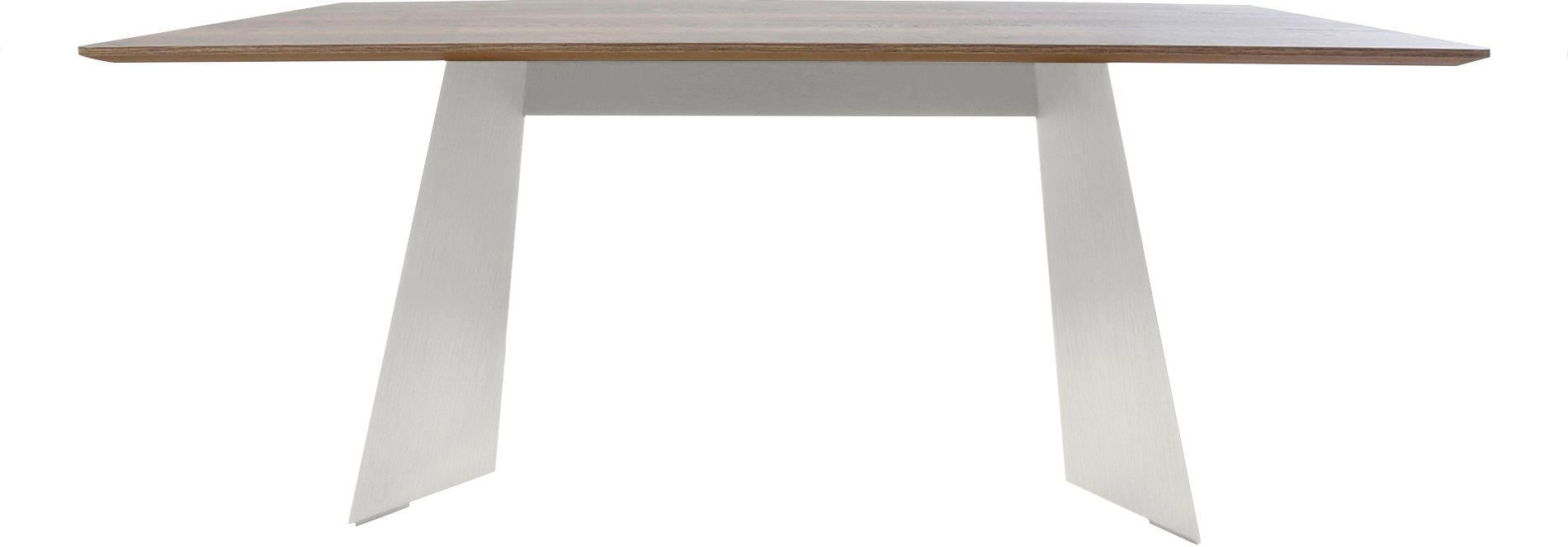 K+W Komfort & Wohnen Esstisch Cube, in Nachbildung Risseiche dunkel, Untergestell in 2 Farben