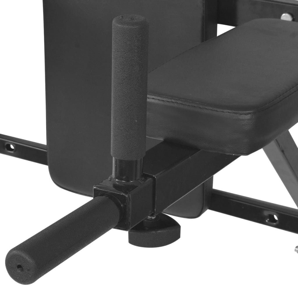 Wandmontage Fitness-Dipstation vidaXL Schwarz Kraftstation zur