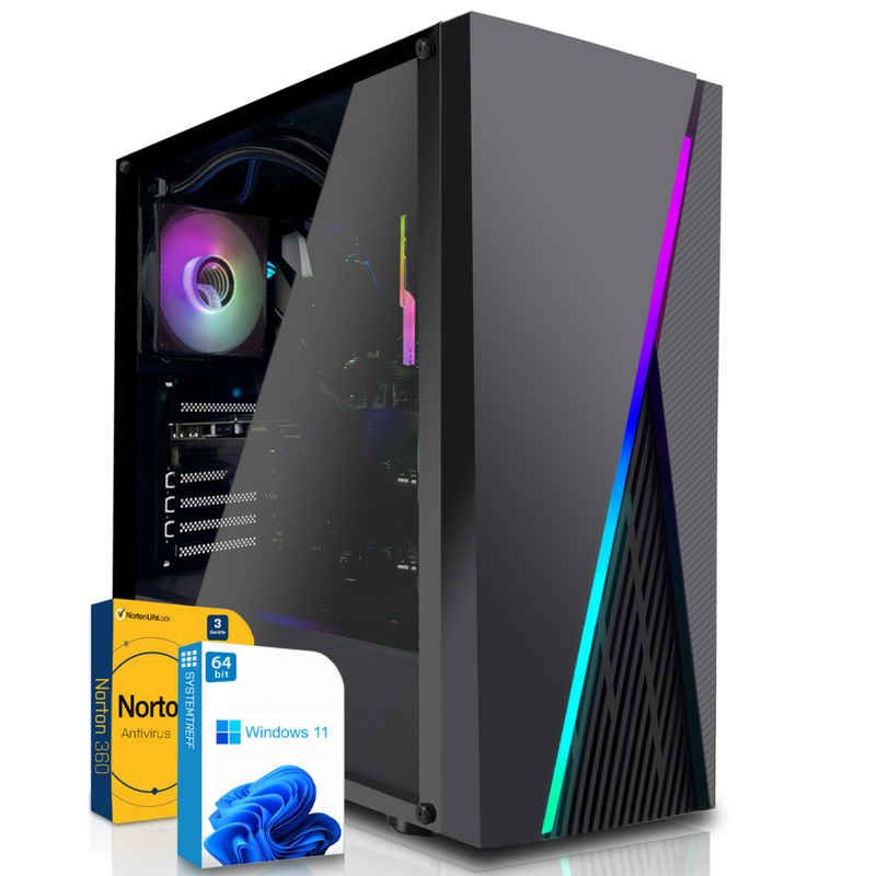 SYSTEMTREFF Gaming-PC (AMD Ryzen 5 5600G, AMD Radeon RX Vega - 7 Core, 16 GB RAM, Luftkühlung)