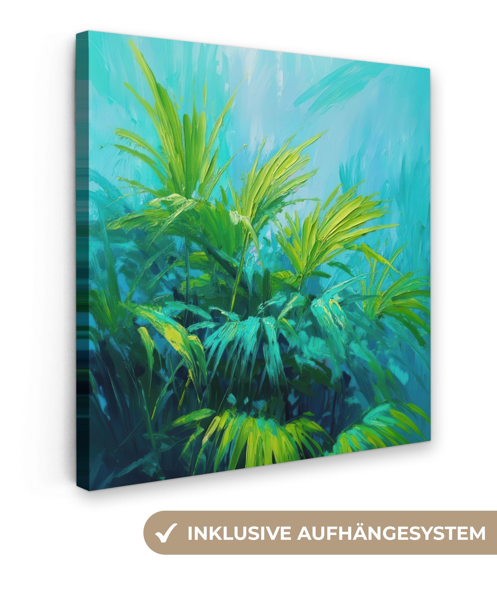 OneMillionCanvasses® Leinwandbild Blätter - Grün - günstig online kaufen