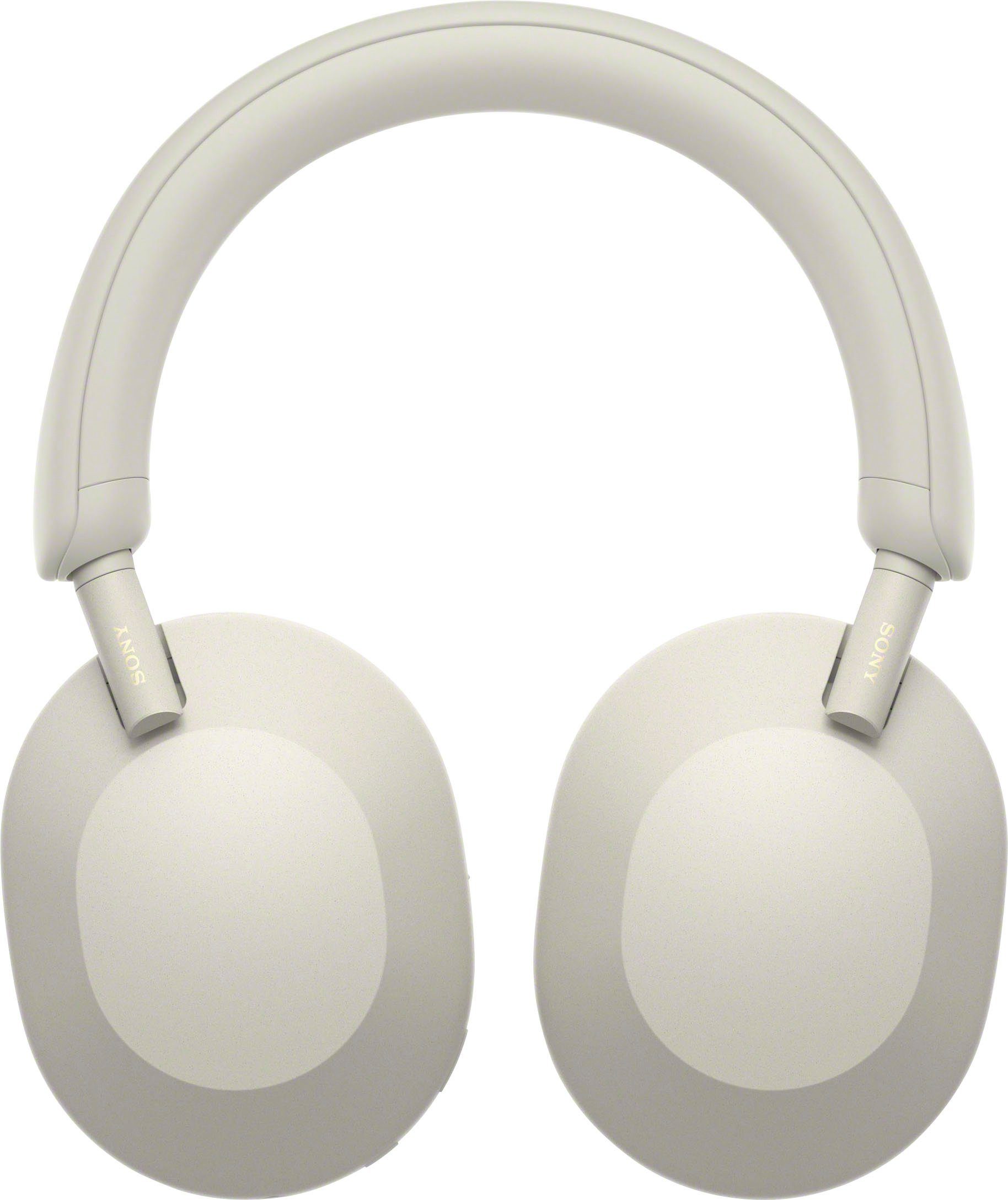 Hi-Res, kabelloser Sprachsteuerung) WH1000XM5 Kopfhörer Rauschunterdrückung, Noise-Cancelling, Silber Multi-Point-Verbindung, (Freisprechfunktion, Sony
