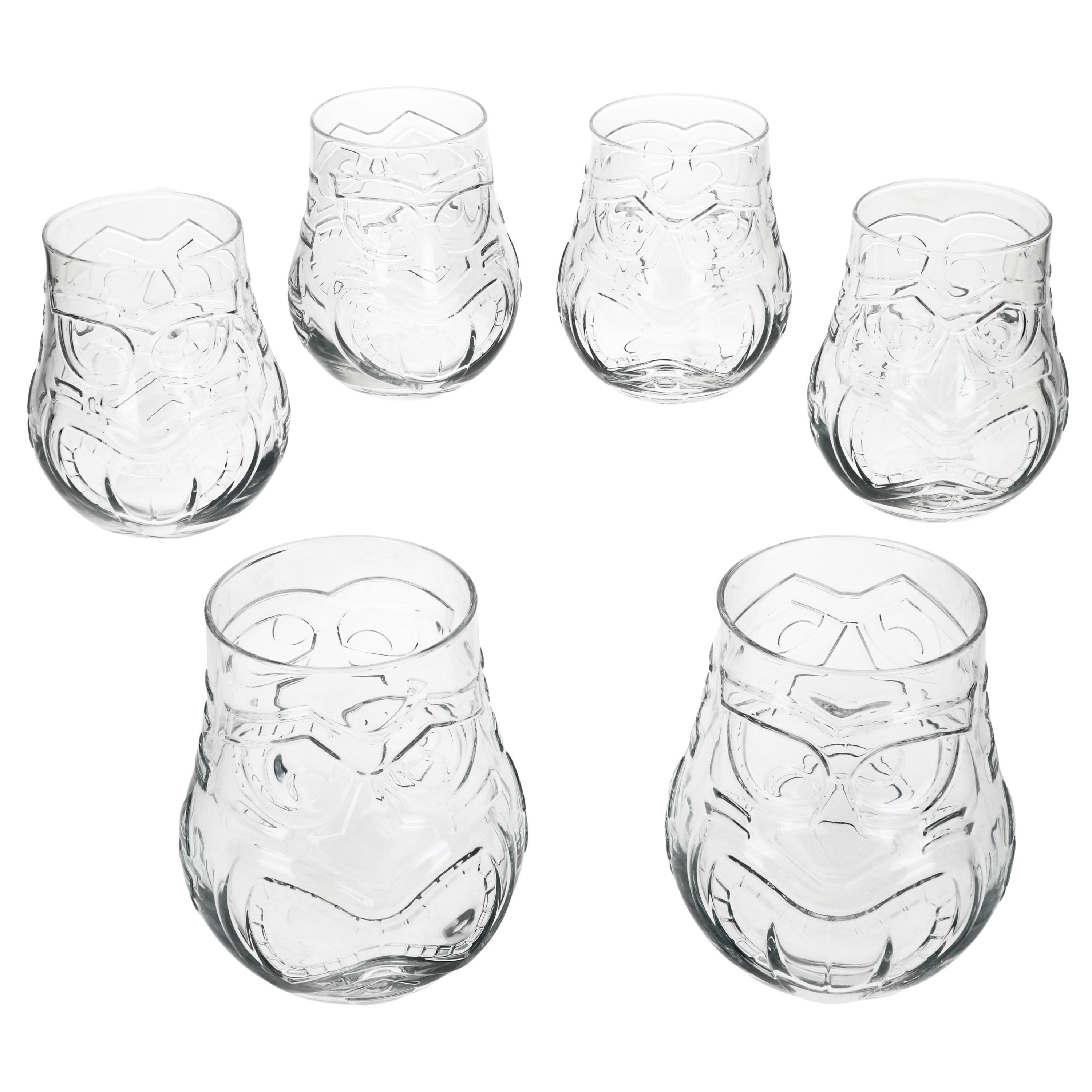 MamboCat Cocktailglas 6er Set Tiki Cocktailgläser Trinkgläser mit Tiki Dekor Longdrinkglas, Glas – Bild 2 von 5