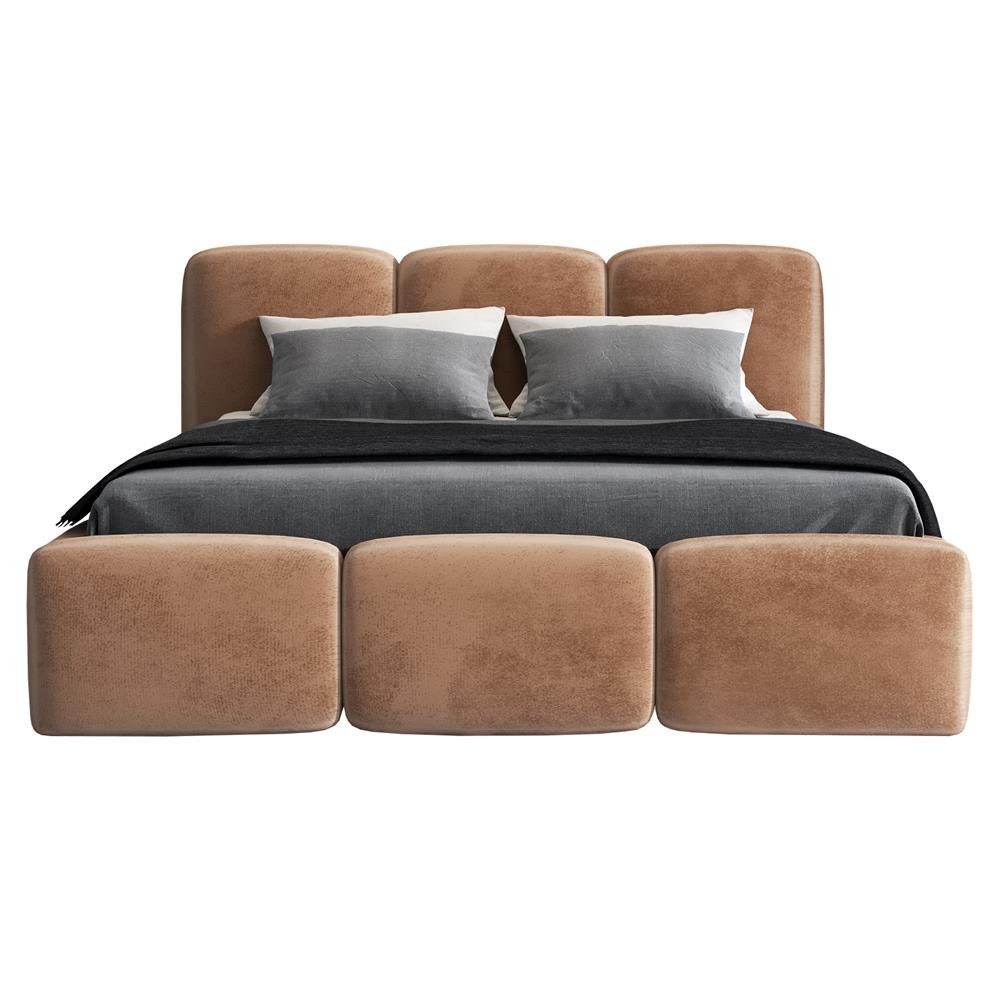 A&J MöbelLand GmbH Polsterbett STARK mit Matratze, Lattenrost und Bettkaste günstig online kaufen