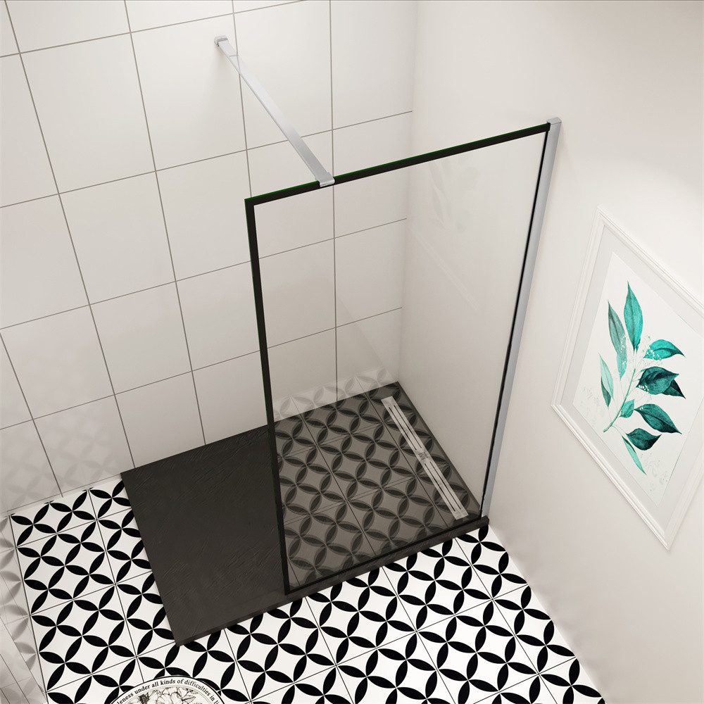 AICA Duschwand Nano Klarglas Sicherheitsglas Walk in Dusche günstig online kaufen