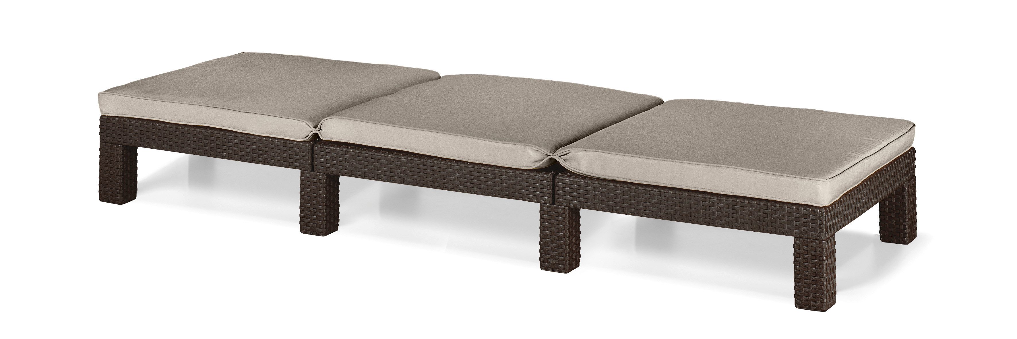 Allibert Gartenliege "Daytona" Braun aus Polyrattan günstig online kaufen