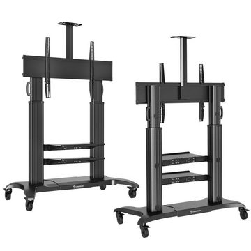 ONKRON TS2811-BLK TV-Ständer, (bis 100 Zoll, für 60"-100" Zoll höhenverstellbar rollbar VESA 200x200-1000x600 mm)