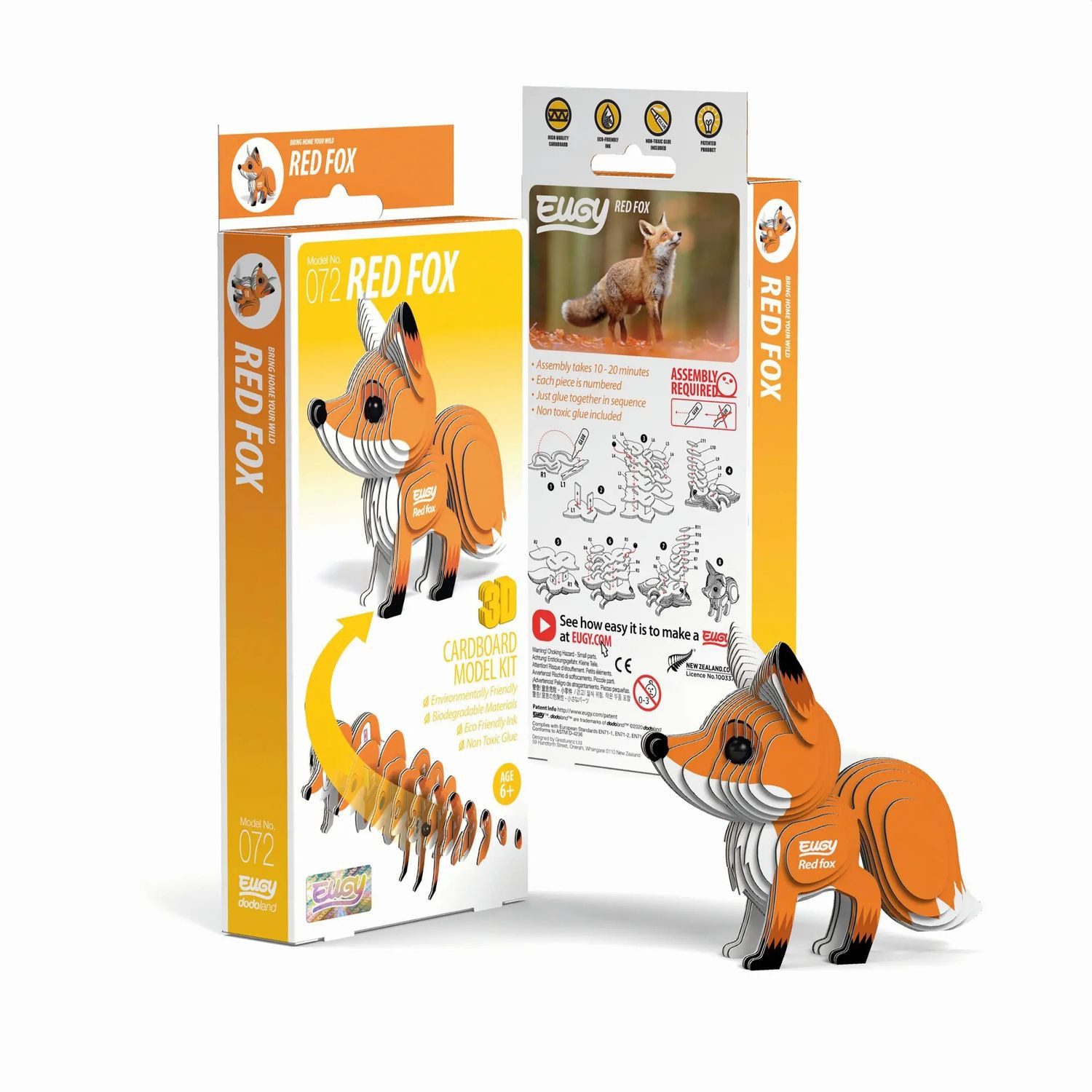 BrainBox Spiel EUGY - 3D Bastelset Fuchs