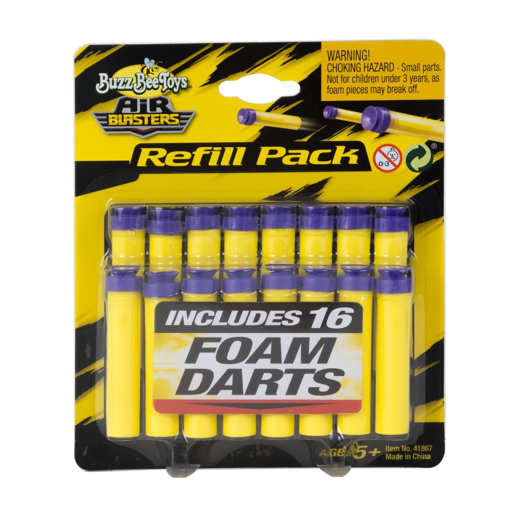 Buzz Bee Toys Blaster Nachfüllpack 16 Darts, Nachfüllpack mit 16 Schaumstoff-Darts für die Blaster von BuzzBee.