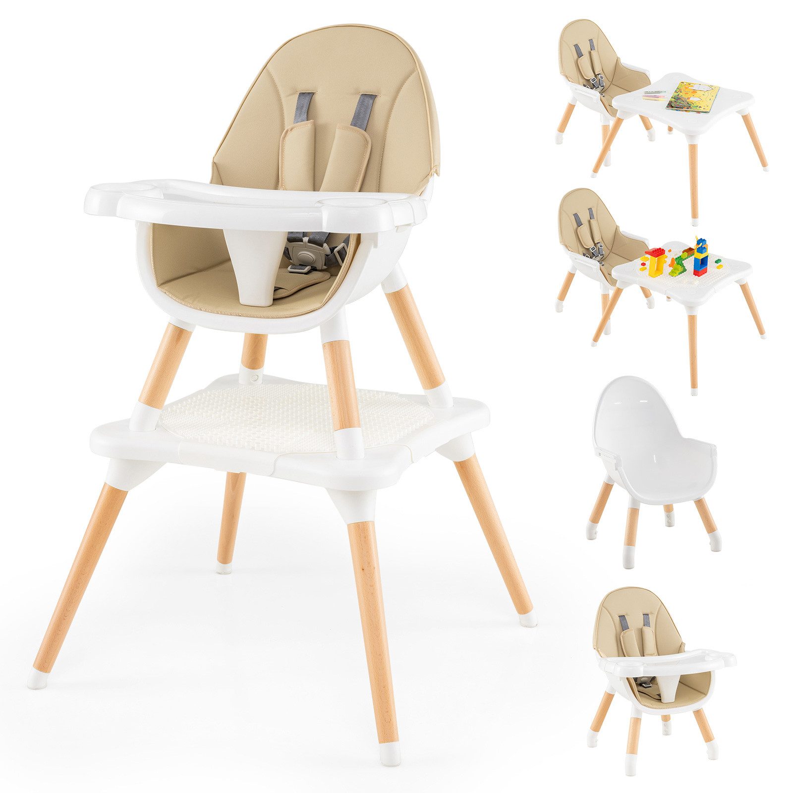 COSTWAY Hochstuhl (1 St), Kombihochstuhl, Babystuhl, günstig online kaufen