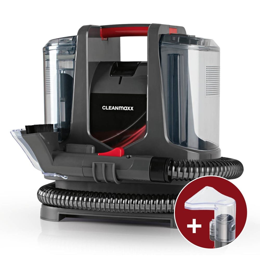 CLEANmaxx Teppichreinigungsgerät Polster- & Teppichreiniger mit Zubehör, 400 W, mit Beutel, Für Teppiche, Sofas & Autositze, 9 kPa