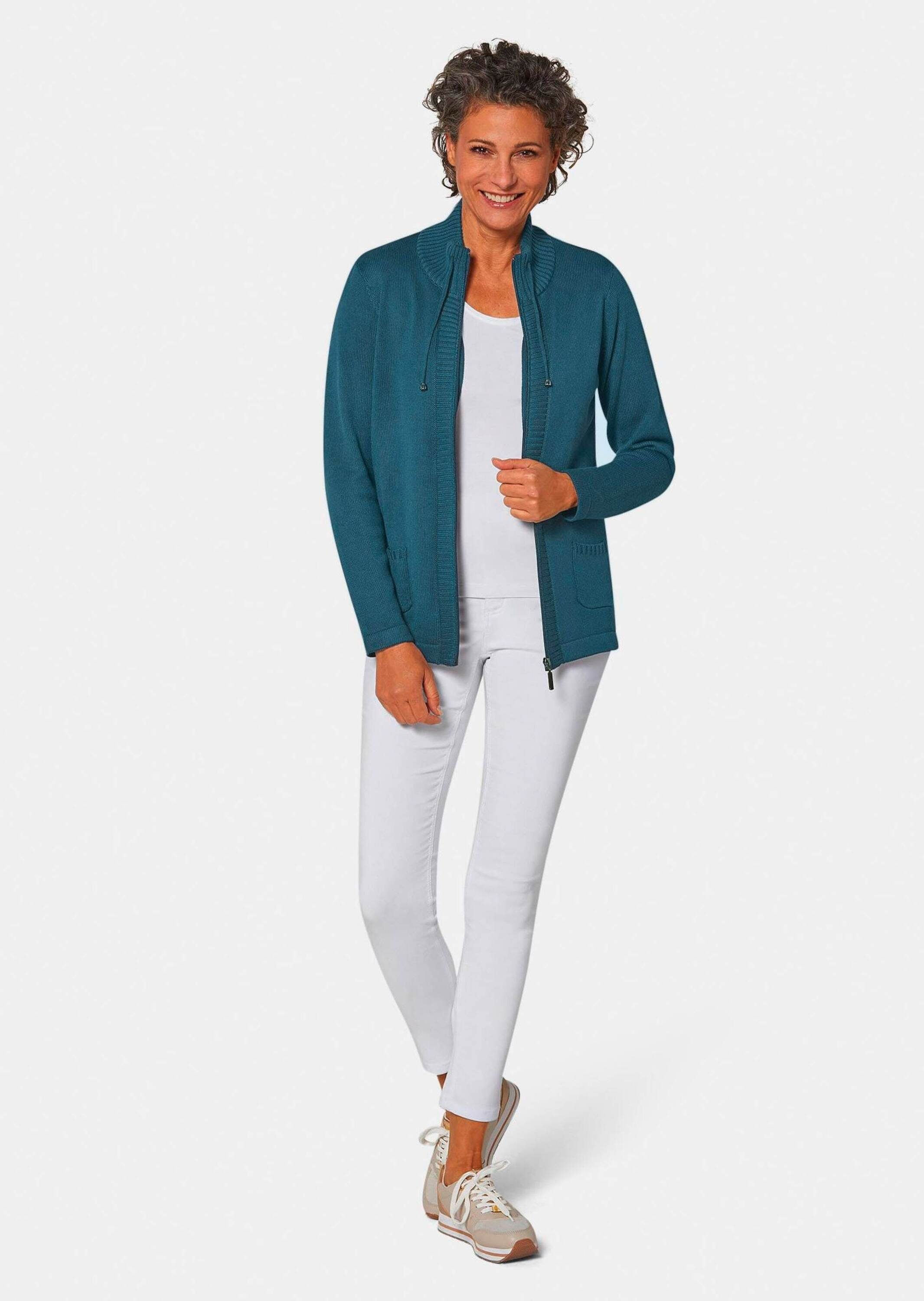 GOLDNER Strickjacke Kurzgröße: Sportliche Strickjacke günstig online kaufen
