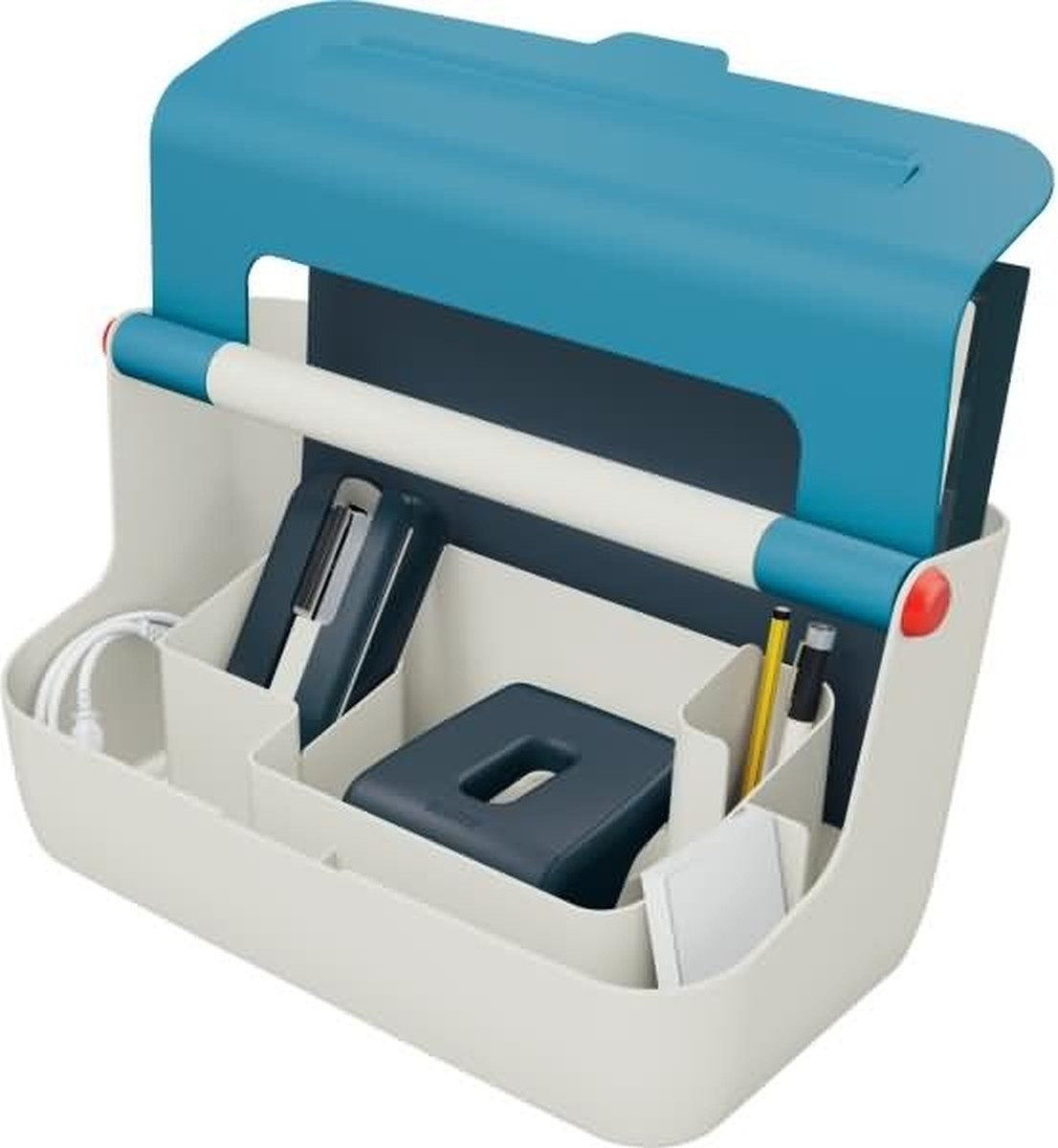 LEITZ Tischaufsatz Mobile Aufbewahrungsbox Cosy ABS-Kunststoff hellgrau/blau (3 Stück)