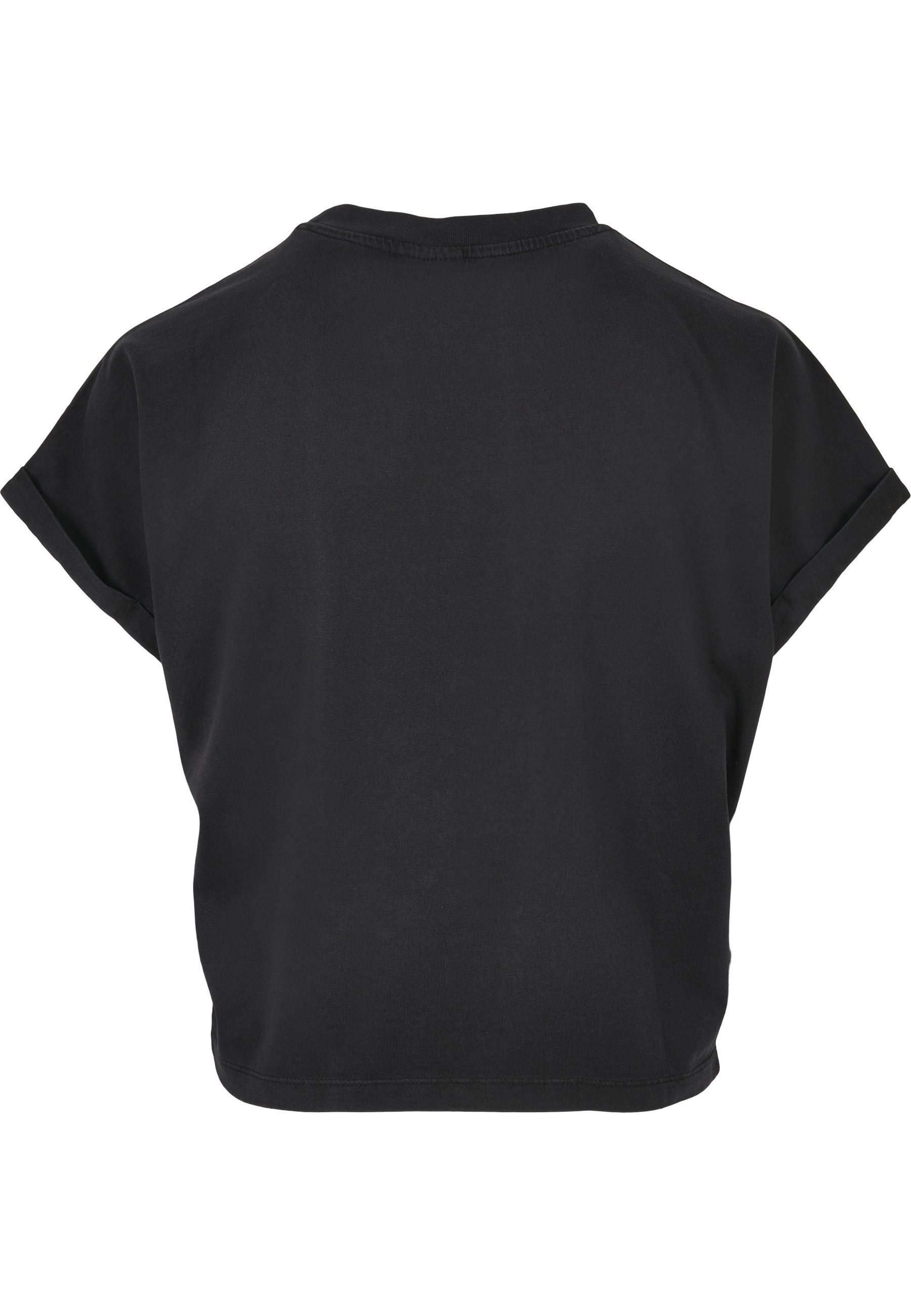 URBAN CLASSICS T-Shirt Urban Classics Damen Ladies Short Pigment Dye Cut On Sleeve Tee (1-tlg)