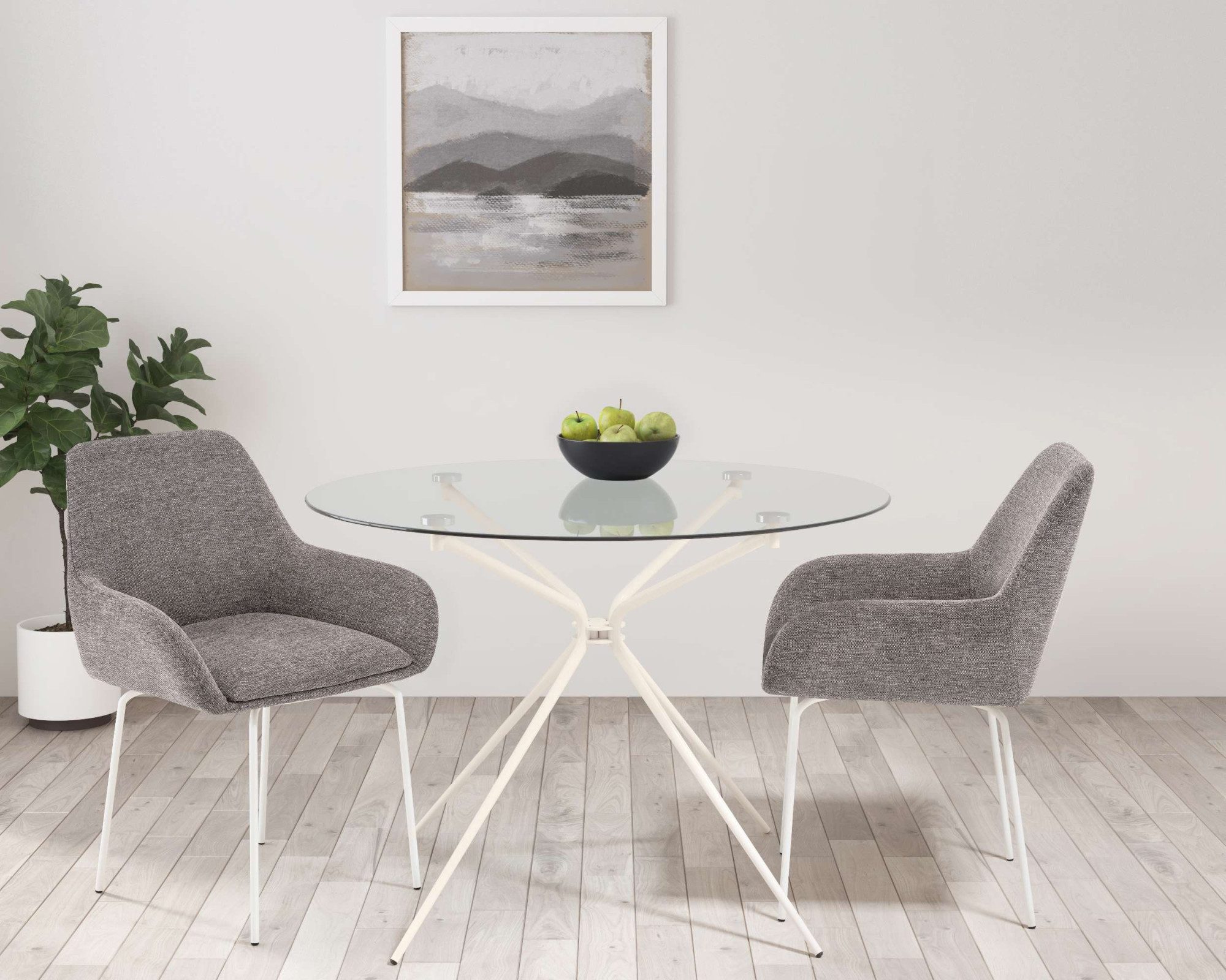 OTTO home Esstisch Silvi, TOPSELLER! (Esstisch, Glastisch, Küchentisch, OTTOs Choice), rund, Ø110 cm, Metallgestell