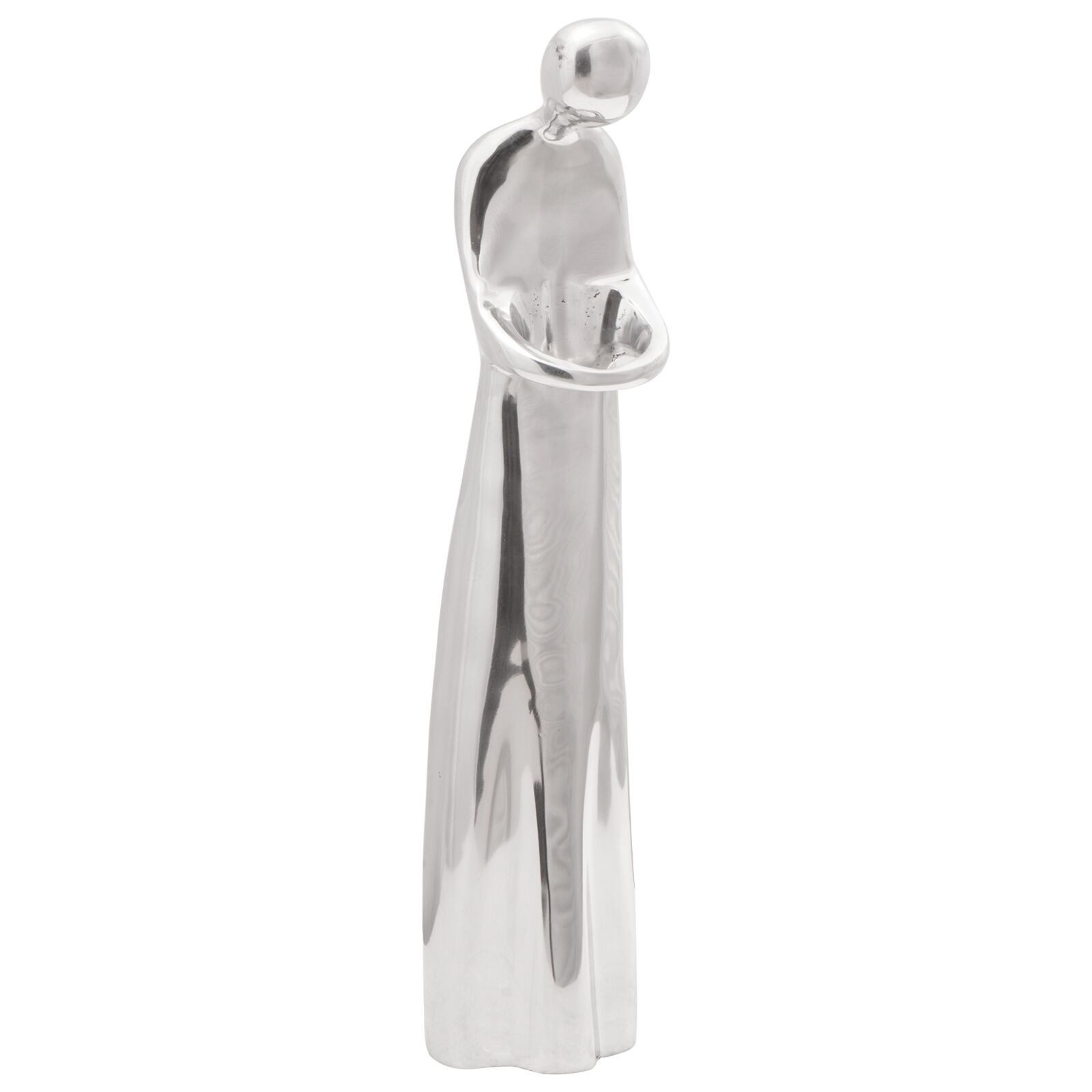 vidaXL Dekofigur 10 x 16 x 49 cm Skulptur Silber Aluminium 10x16x49 cm für stilvolle De
