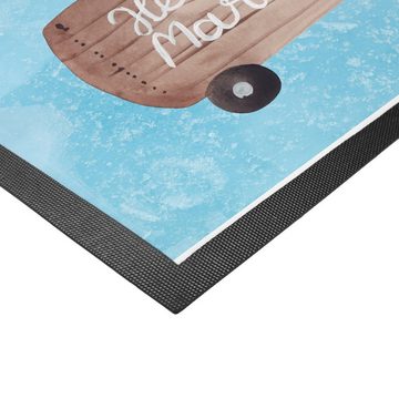 Fußmatte 40 x 60 cm Igel Maronen - Eisblau - Geschenk, Weihnachtsmarkt, Schmut, Mr. & Mrs. Panda, Höhe: 0.3 mm, rutschfest