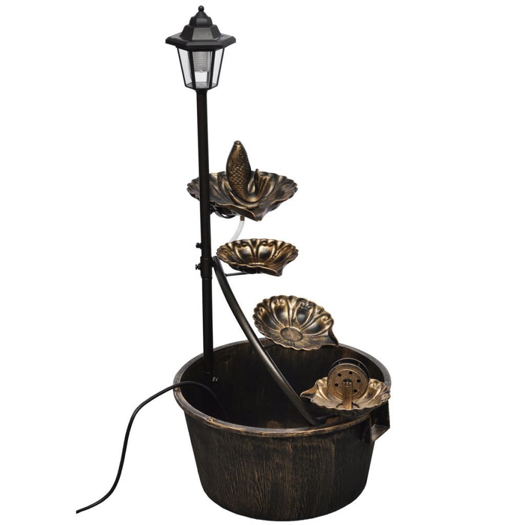 vidaXL Gartenbrunnen LED-Kaskadenbrunnen