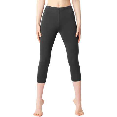 Bellivalini Leggings Damen 3/4 Capri Leggings aus Baumwolle BLV50-199 (1-tlg) elastischer Bund