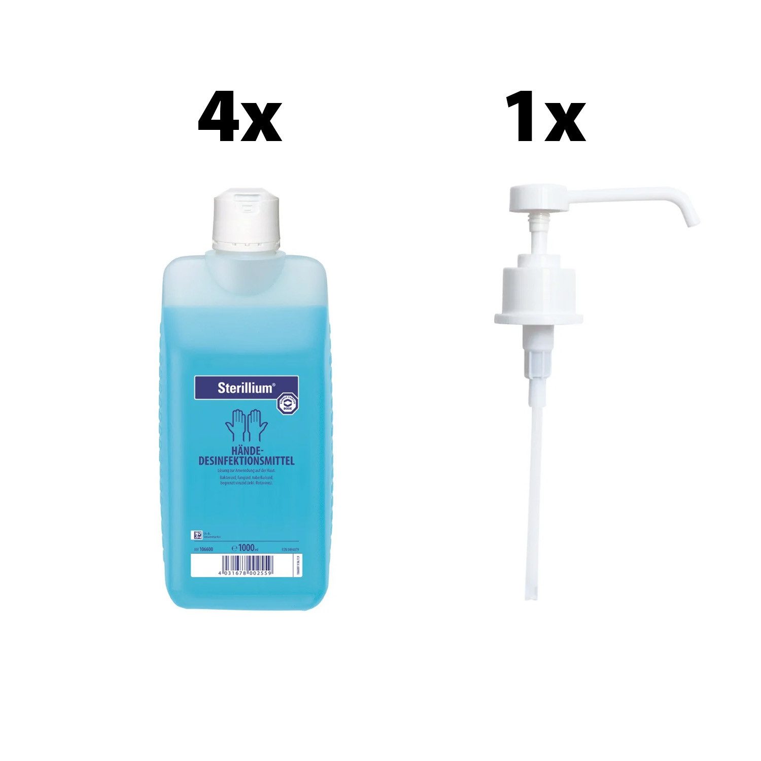 Sterillium® BODE Sterillium Händedesinfektionsmittel 4 x 1 L Hand-Desinfektionsmittel
