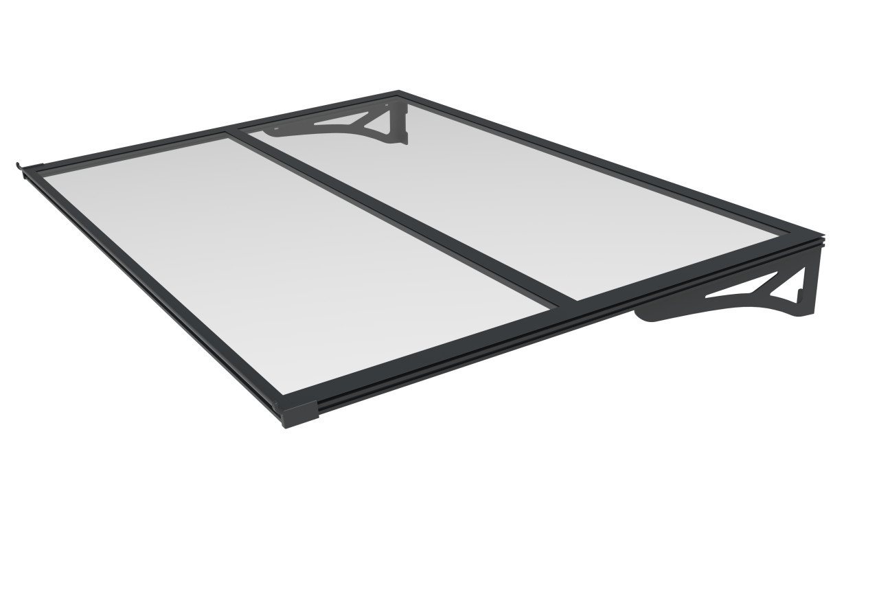 Thumbnail - Trend Line Vordach TrendLine Vordach Bordeaux Aluminium schwarz 140 x