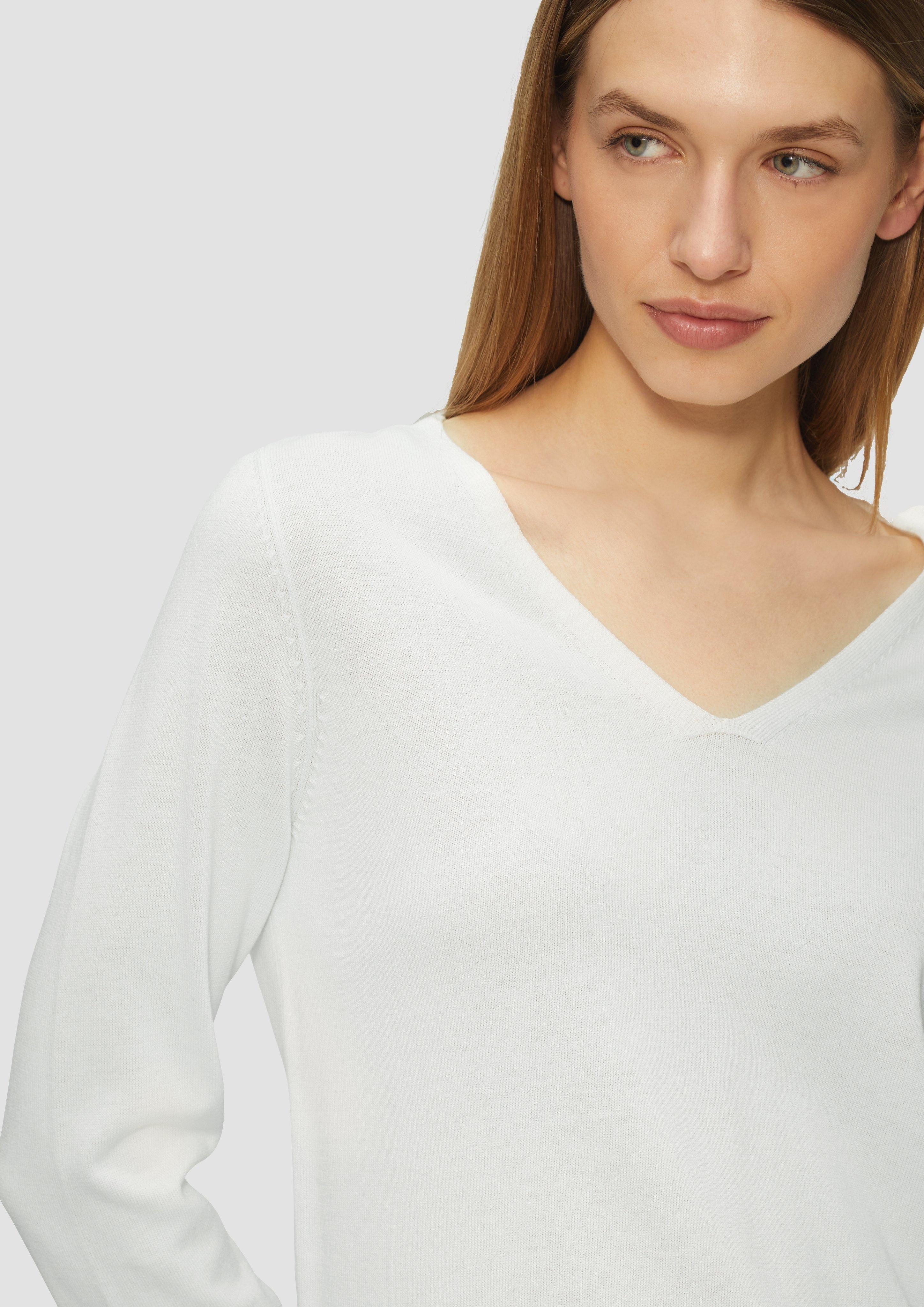 s.Oliver Strickpullover Feinstrickpullover mit V-Ausschnitt und günstig online kaufen
