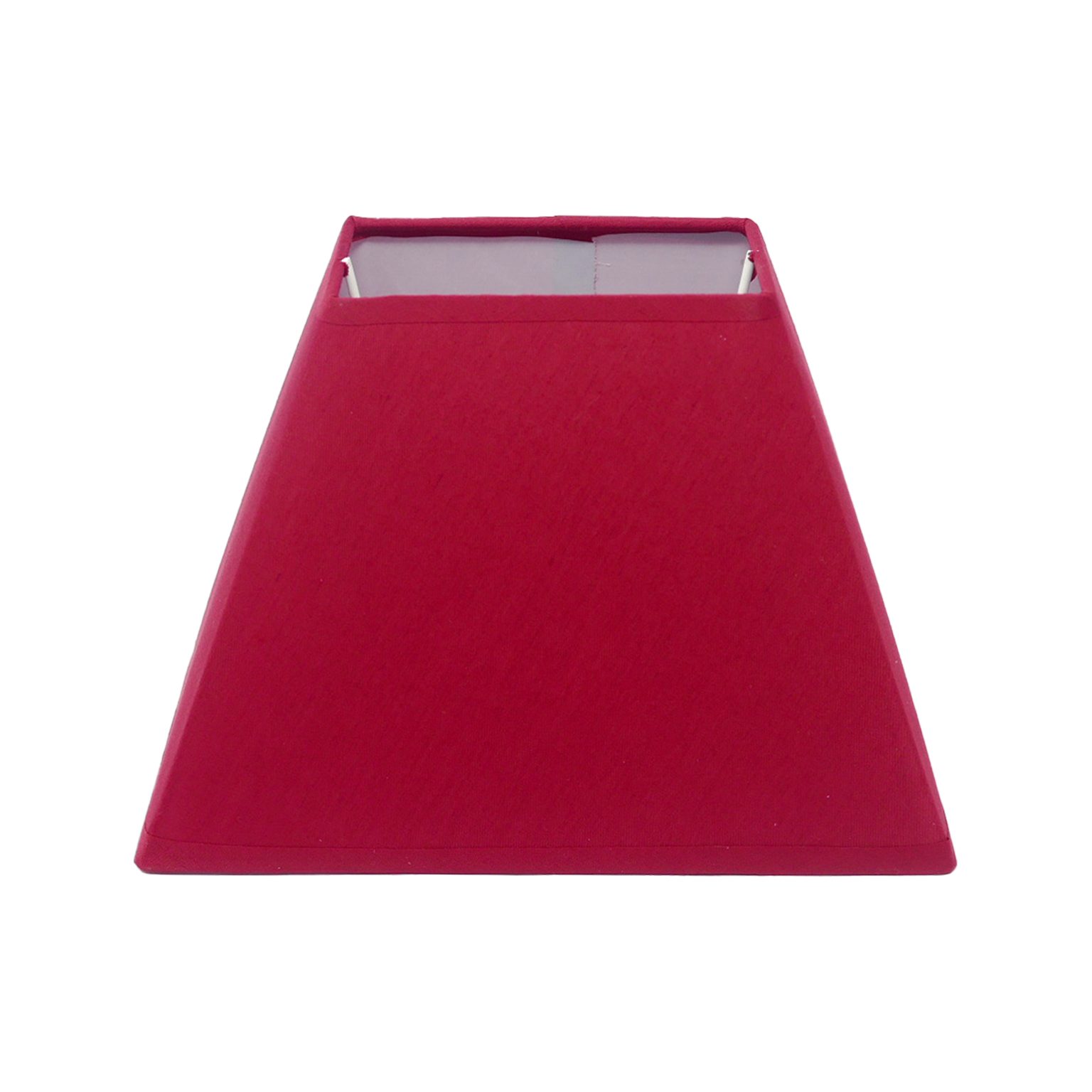 B&S Lampenschirm LampenschirmStoff E14 / E27 Fassung Rot Trapez H 17,5 cm