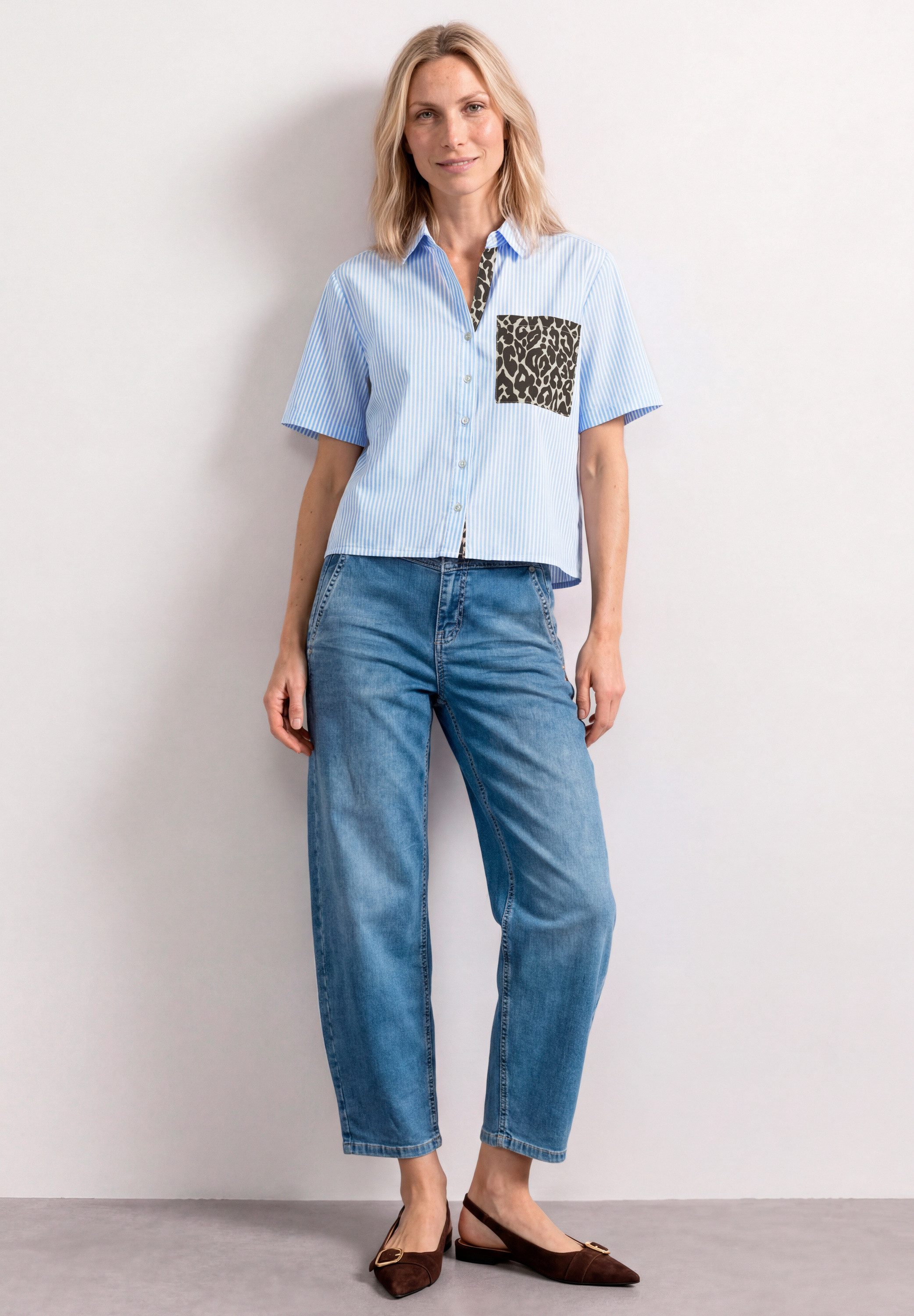 STREET ONE Hemdbluse aus reiner Baumwolle